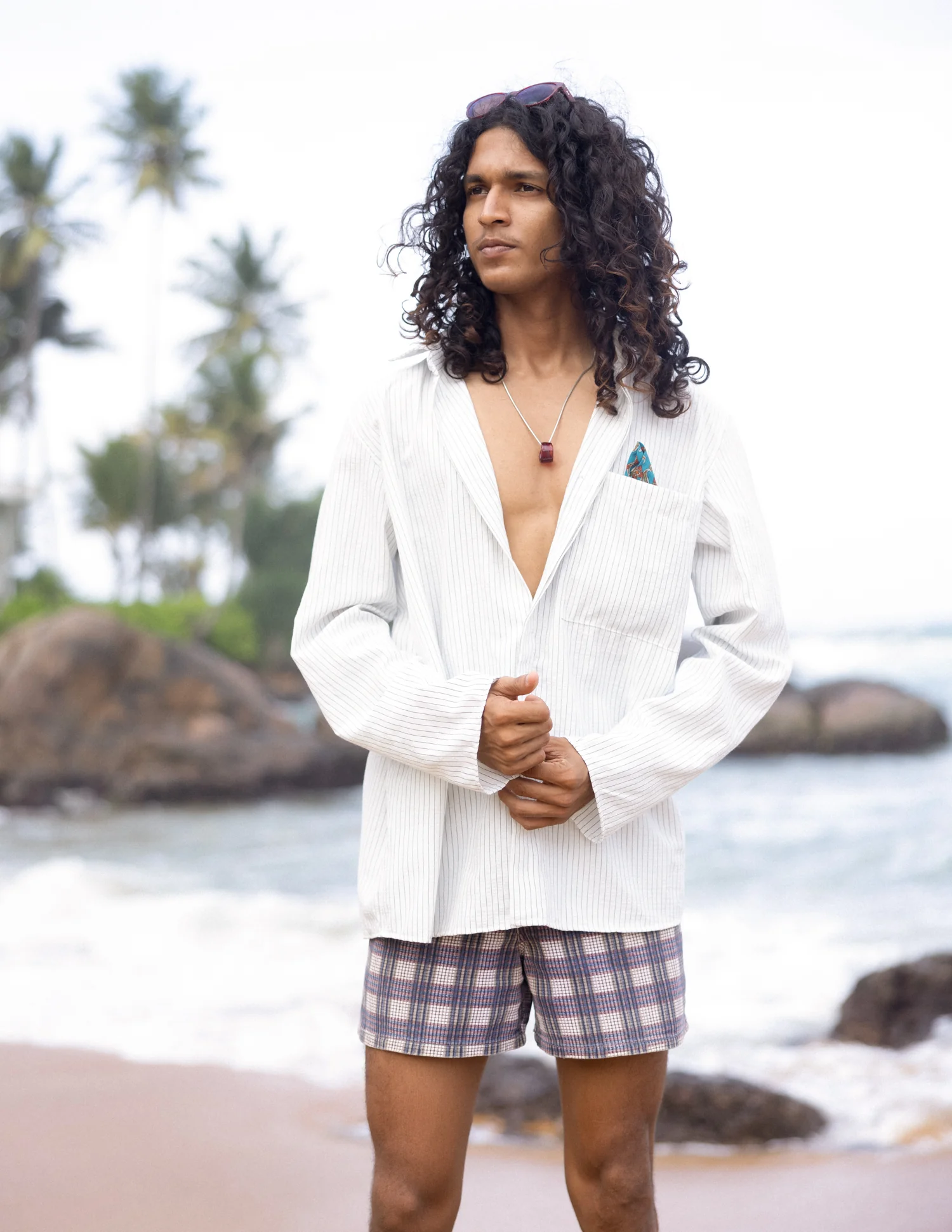 On fold placket & hidden placket detail shirt - Image 5