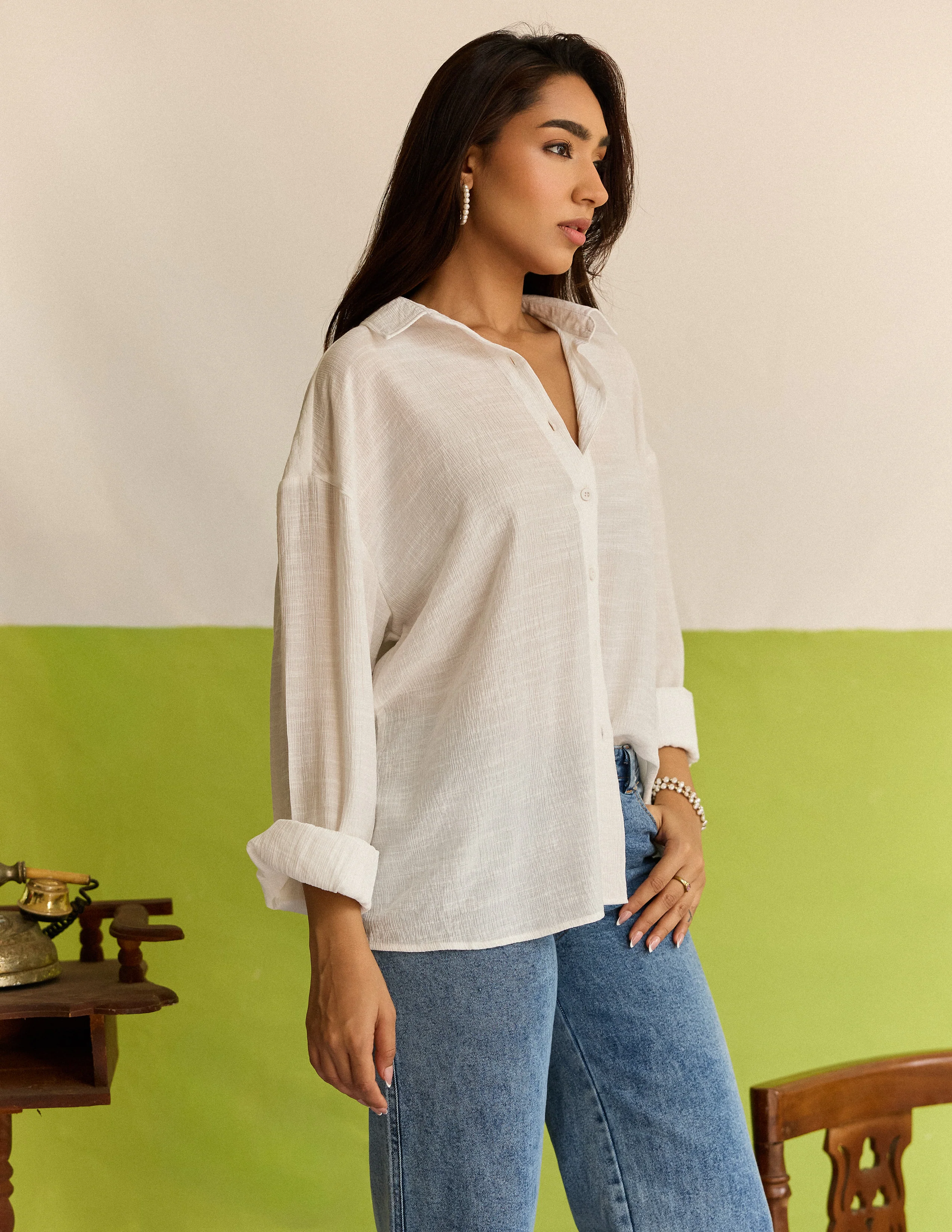 Oversized Button Down Shirt - Image 3