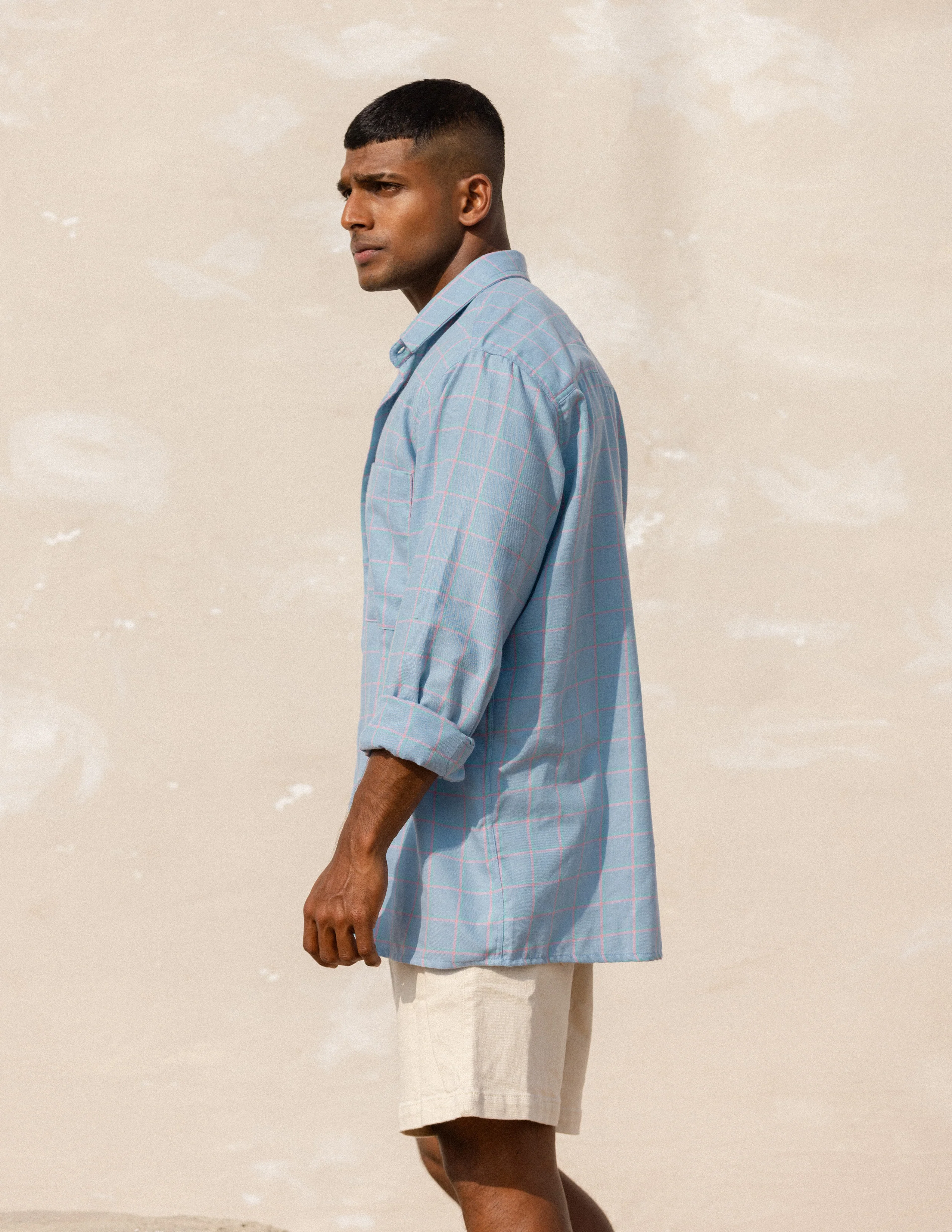 Oversized collar tacked shirt - Image 3