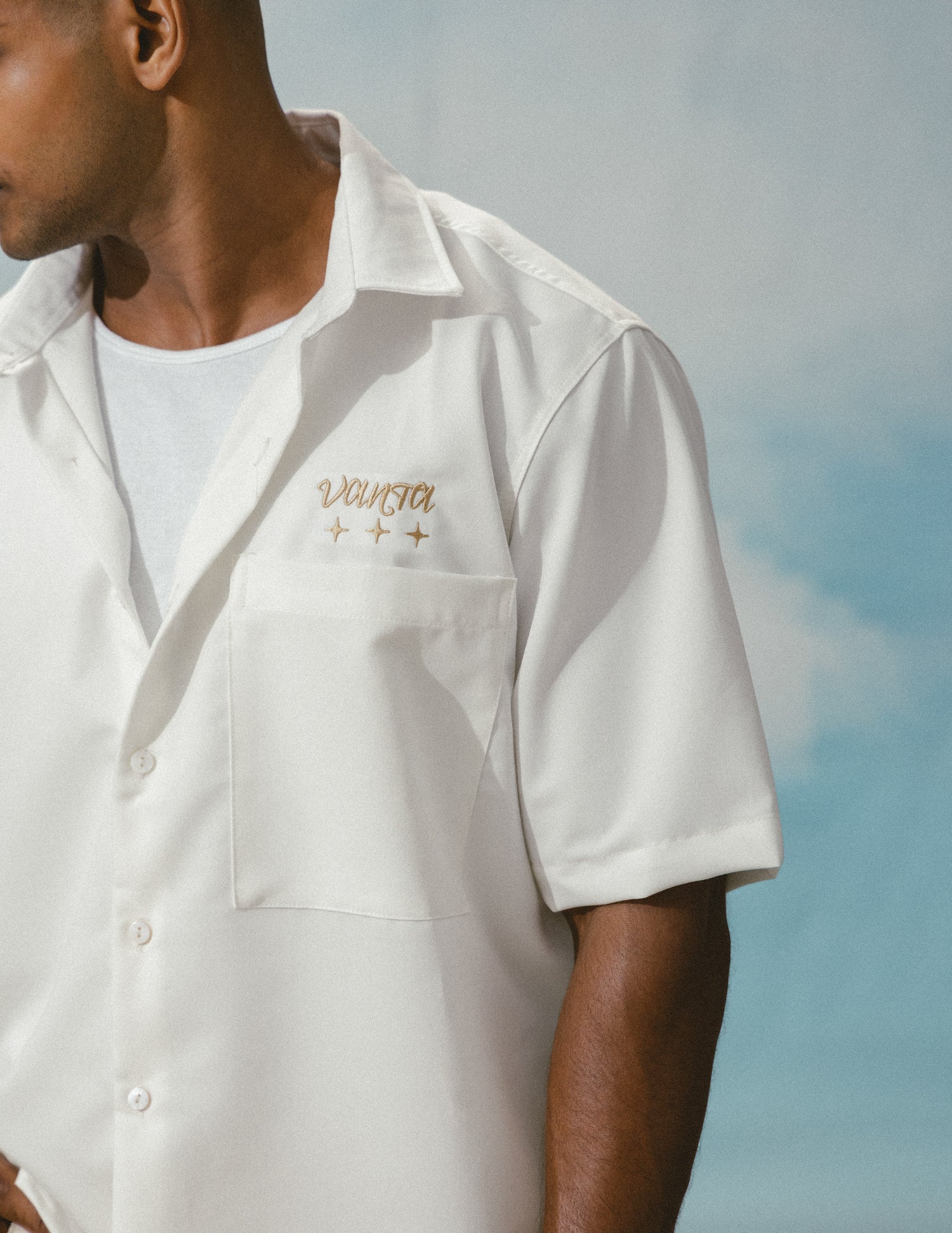 Oversized cropped vanta ebroidery shirt - Image 2