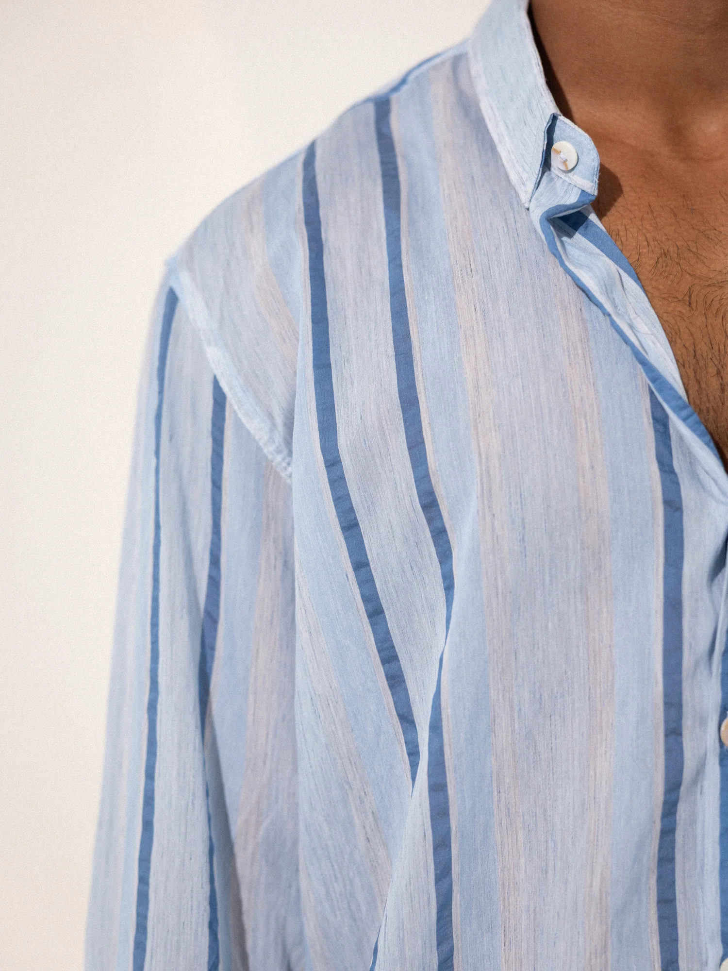 Oversized long sleeve collar tacked shirt - Image 2