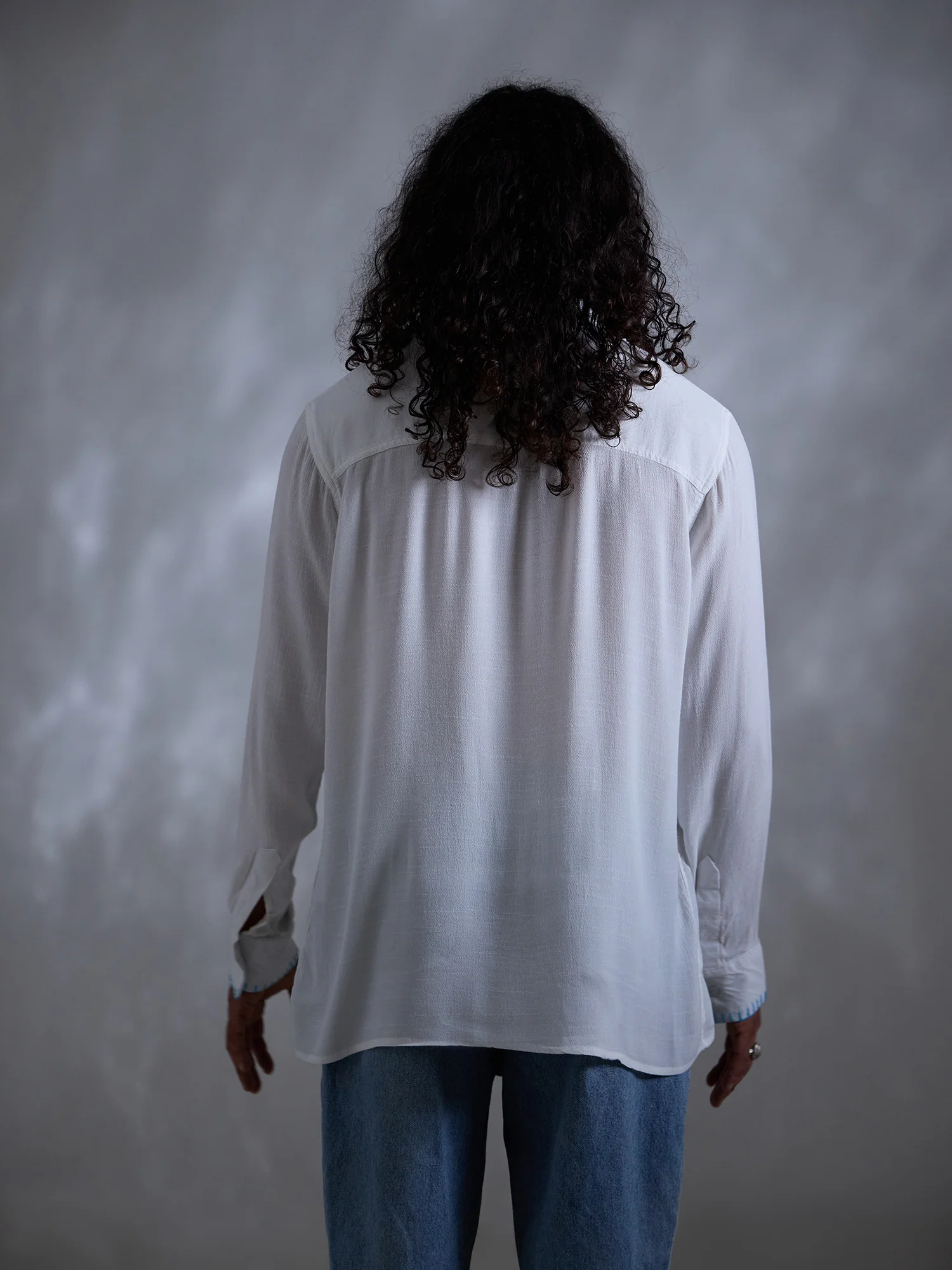 Oversized long sleeve embroidery shirt - Image 4