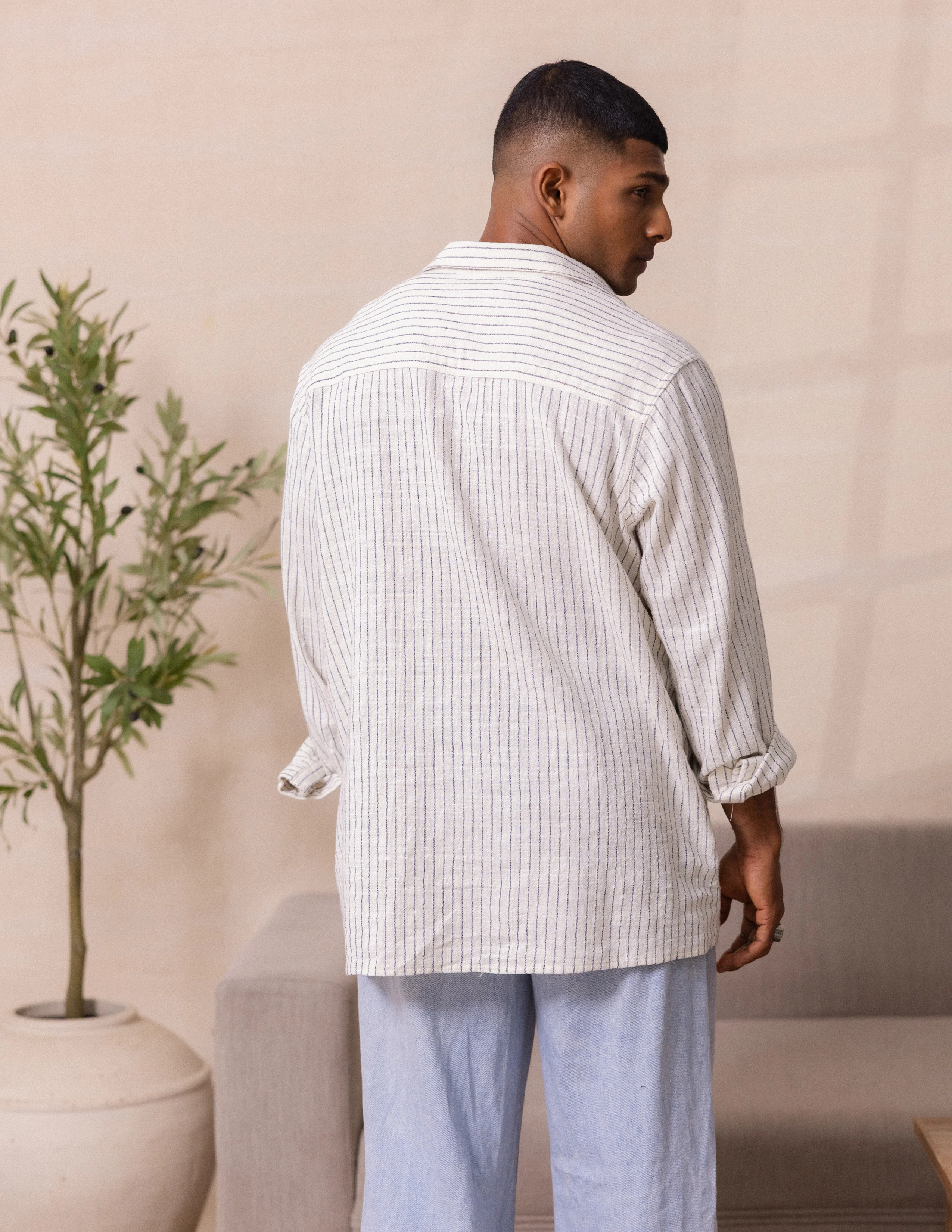 Oversized pocket detail long sleeve shirt - Image 3