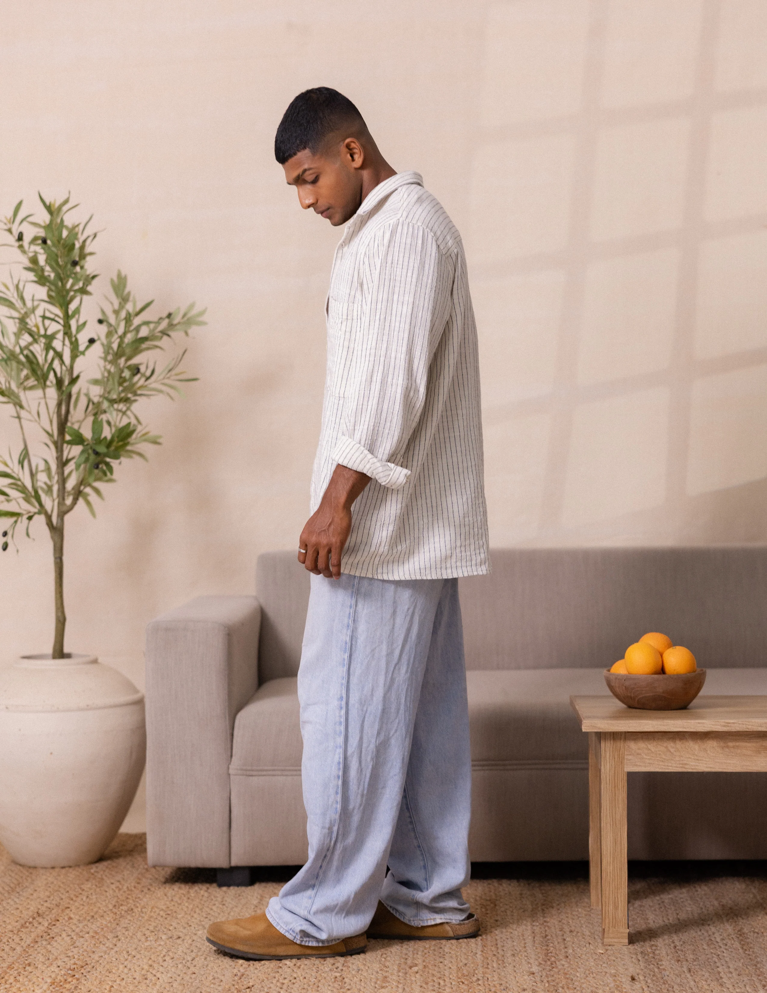 Oversized pocket detail long sleeve shirt - Image 4