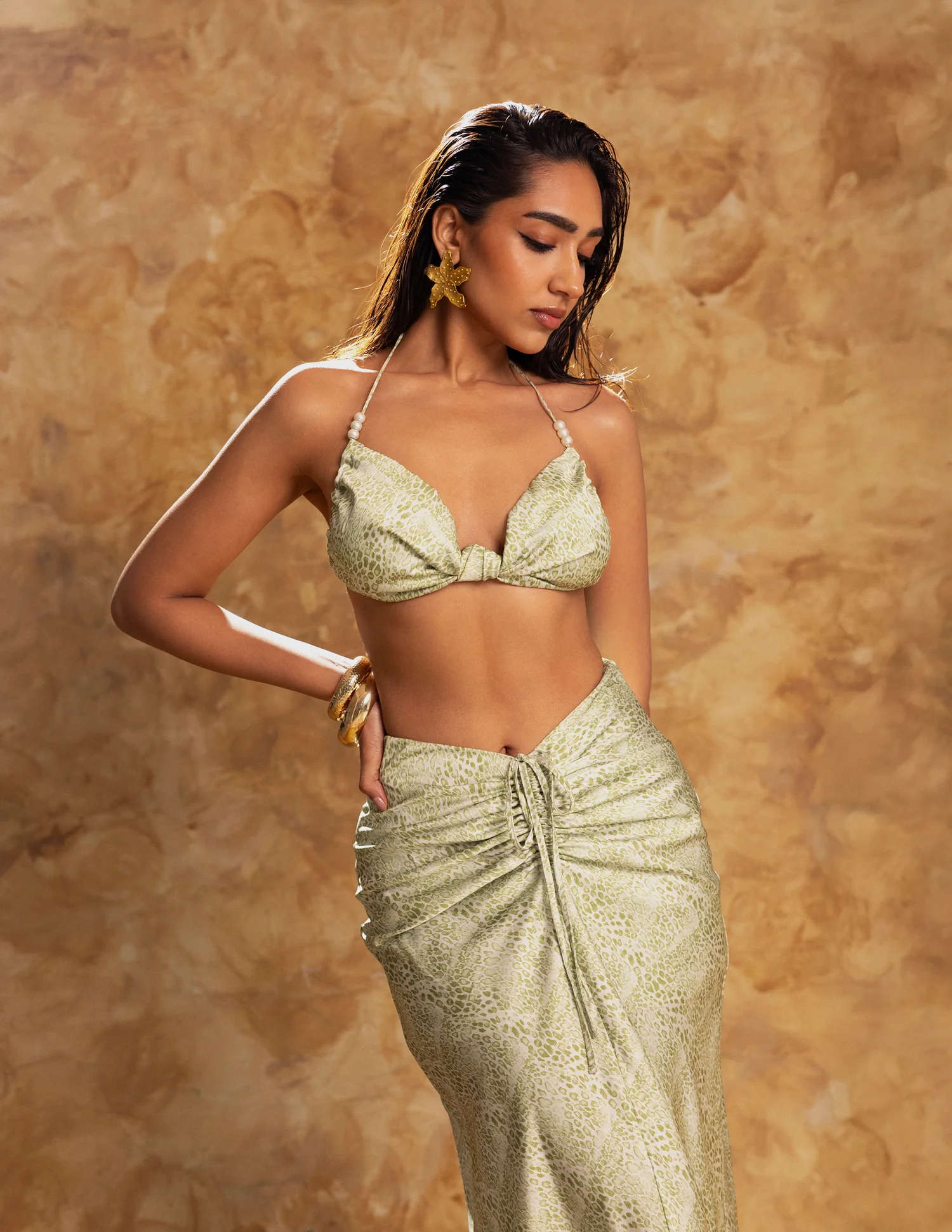 Pearl Detailed Bustier Top - Image 3