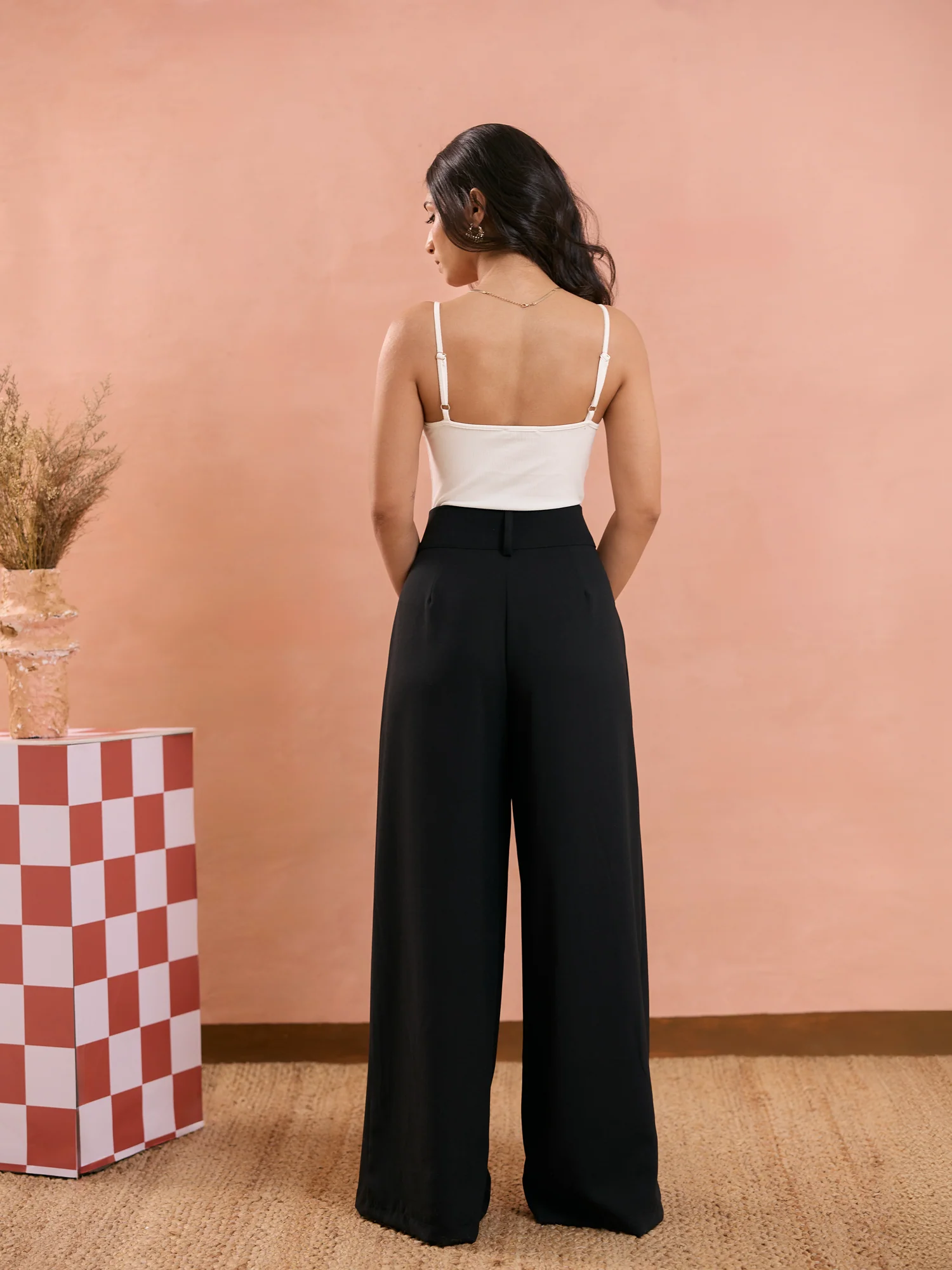 Pleat Detail Wide Leg Pant - Image 4