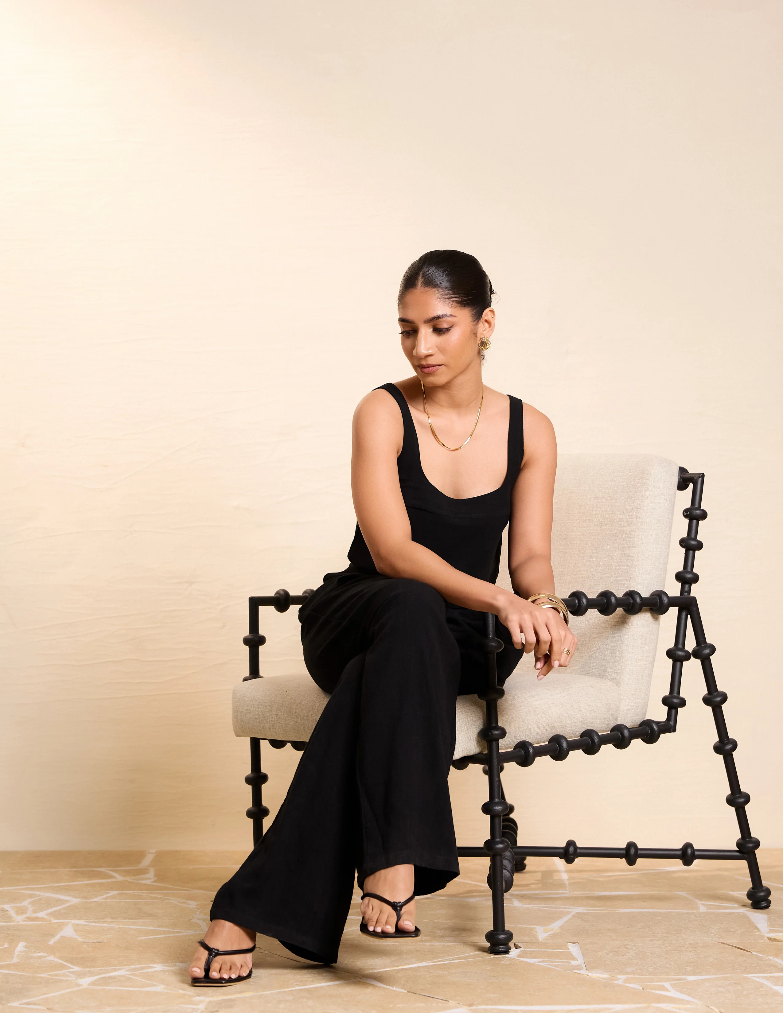 Pleat Detail Wide Leg Pant - Image 5