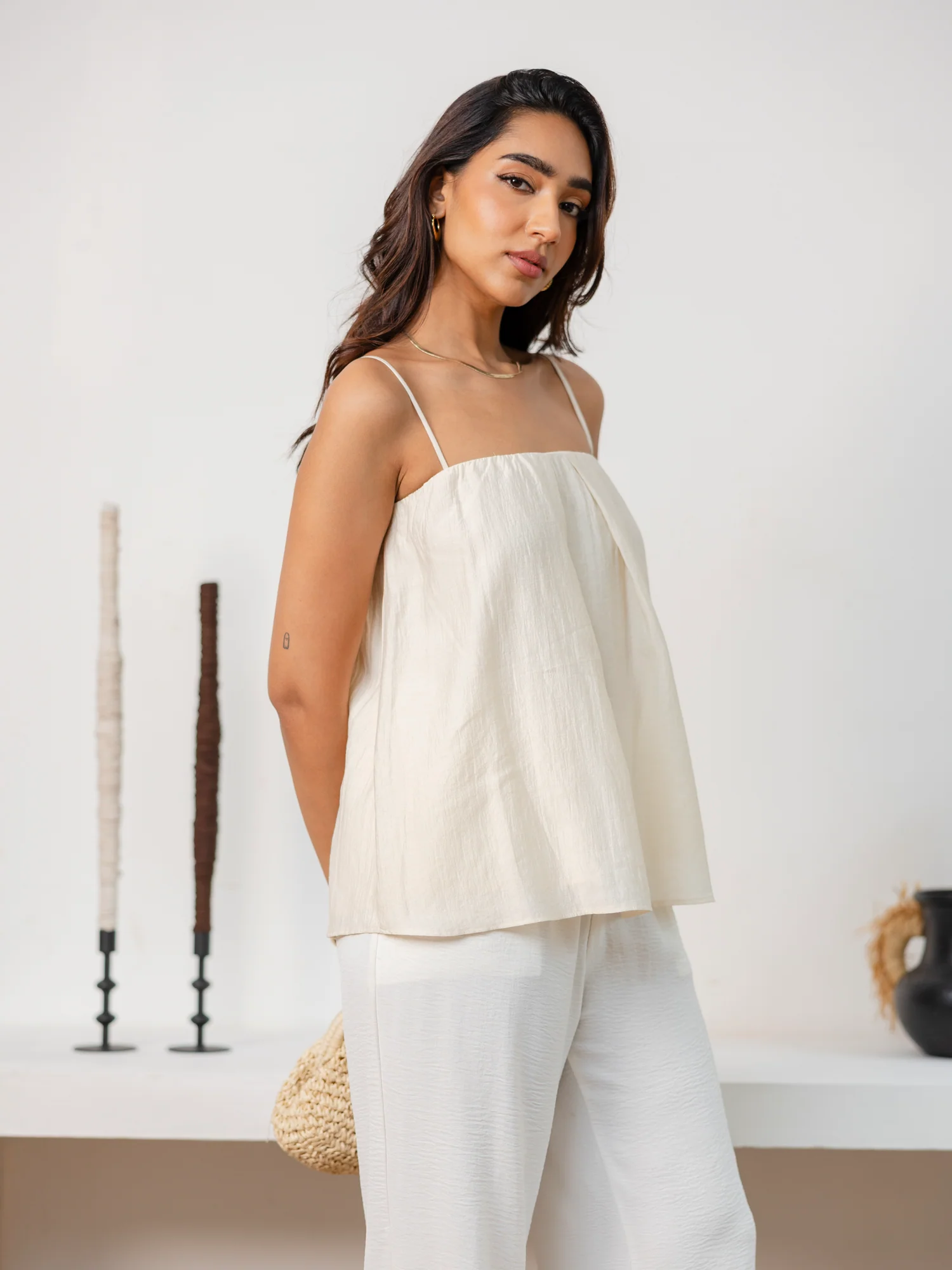 Pleat Detailed Cami Top - Image 2