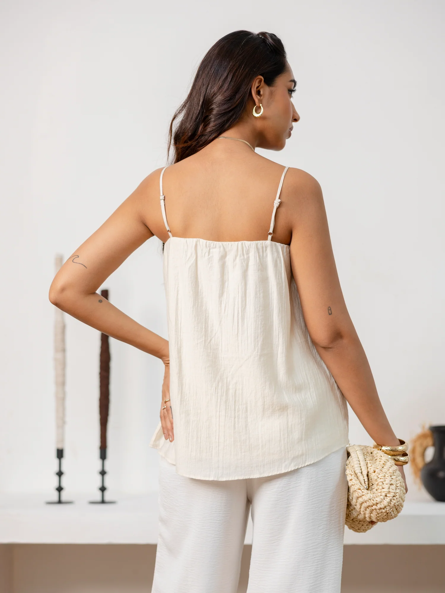 Pleat Detailed Cami Top - Image 3