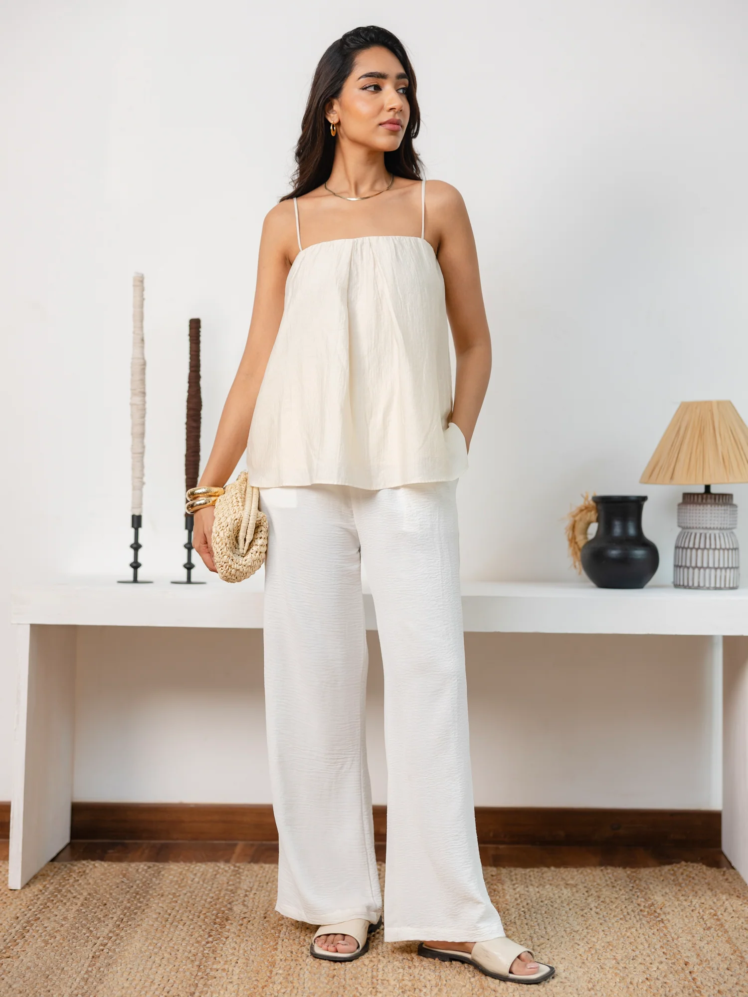 Pleat Detailed Cami Top - Image 4
