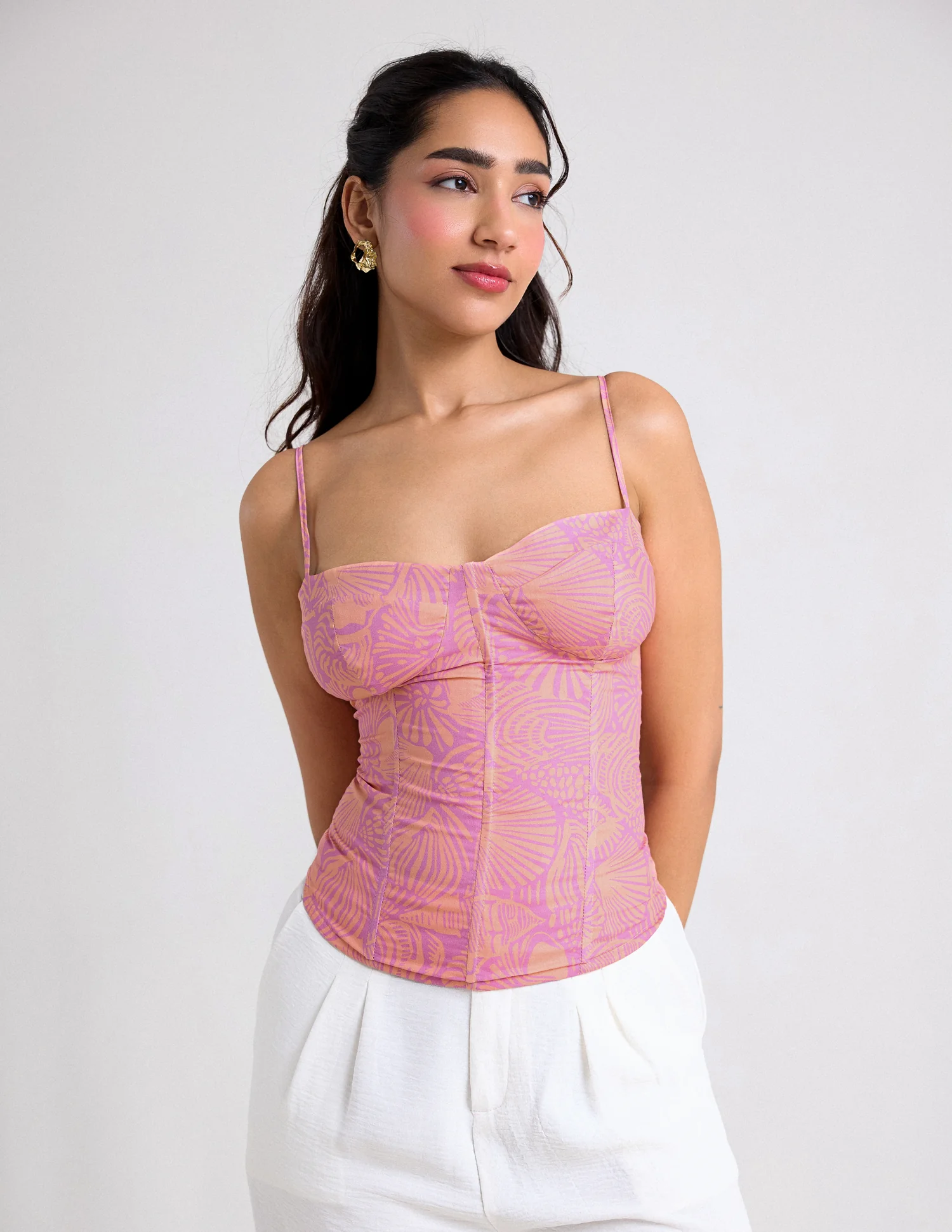Printed Corset Top