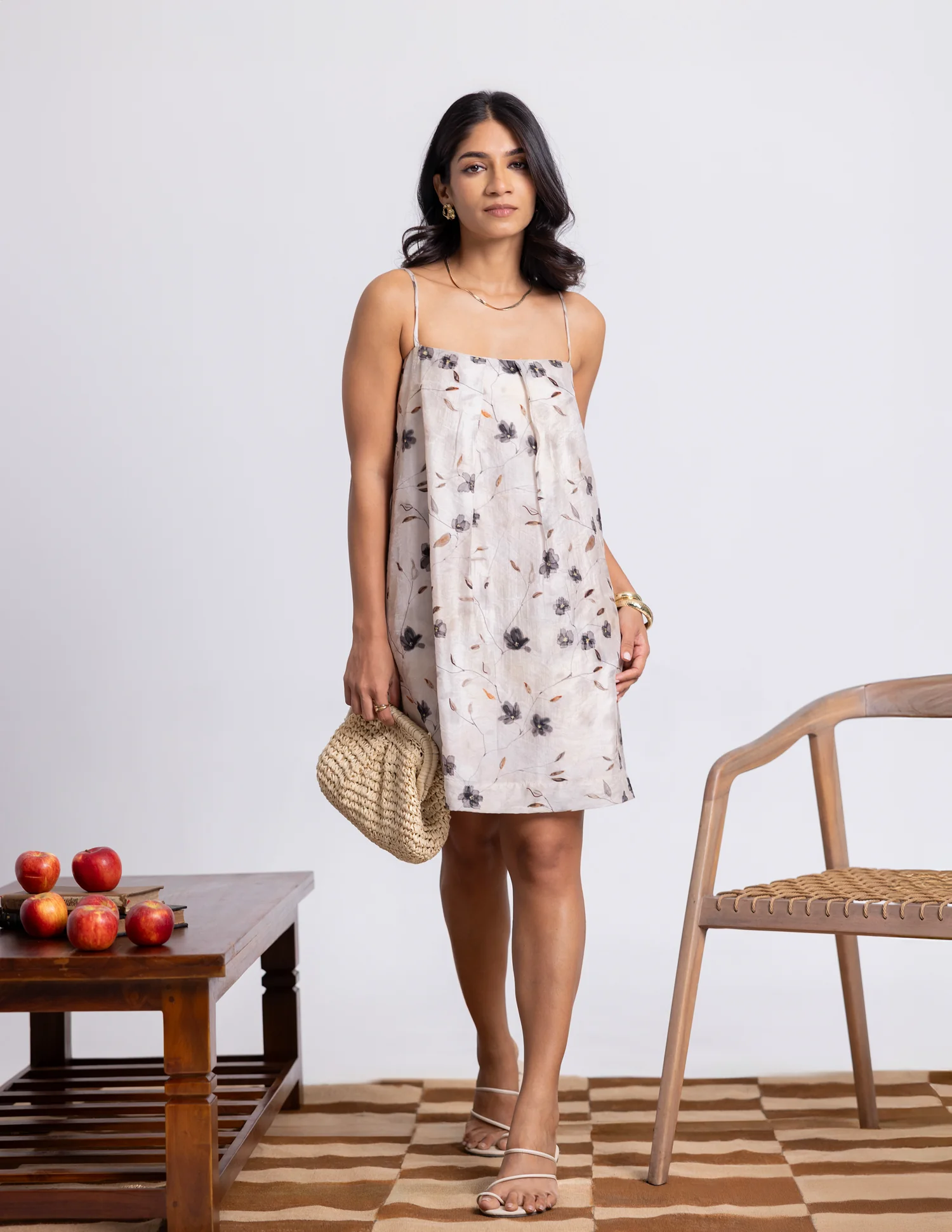 Printed Loose Fit Mini Dress