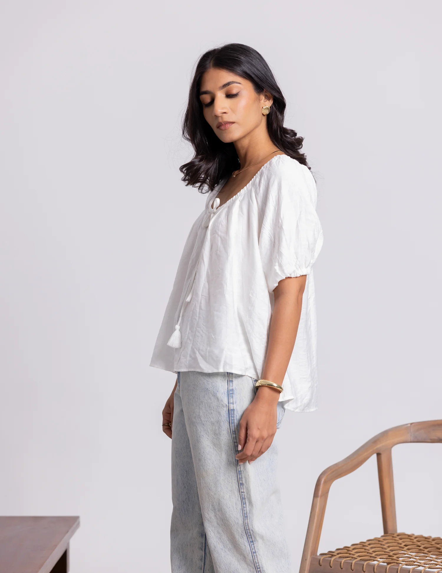 Puff Sleeved Loose Fit  Top - Image 4