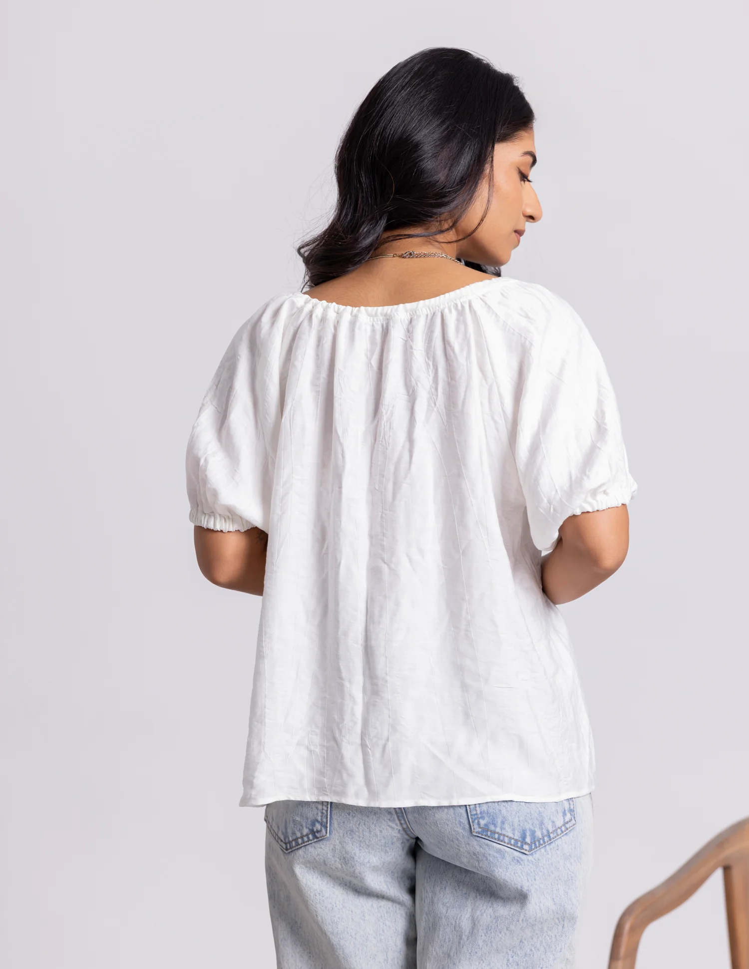 Puff Sleeved Loose Fit  Top - Image 5