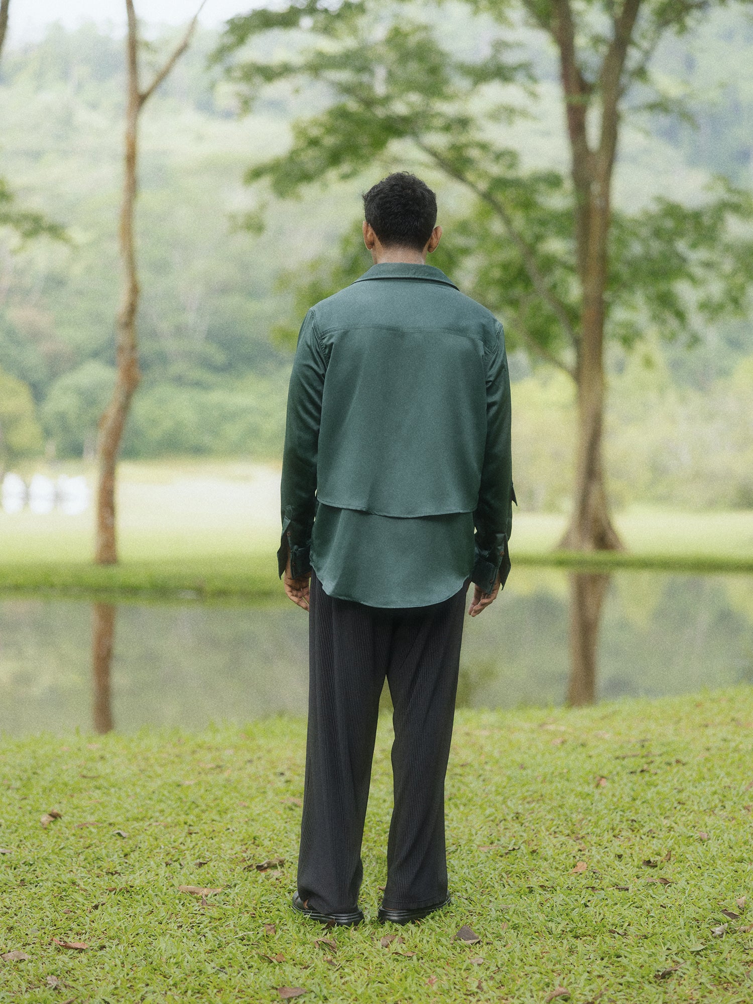 Regular collar double layer shirt - Image 3