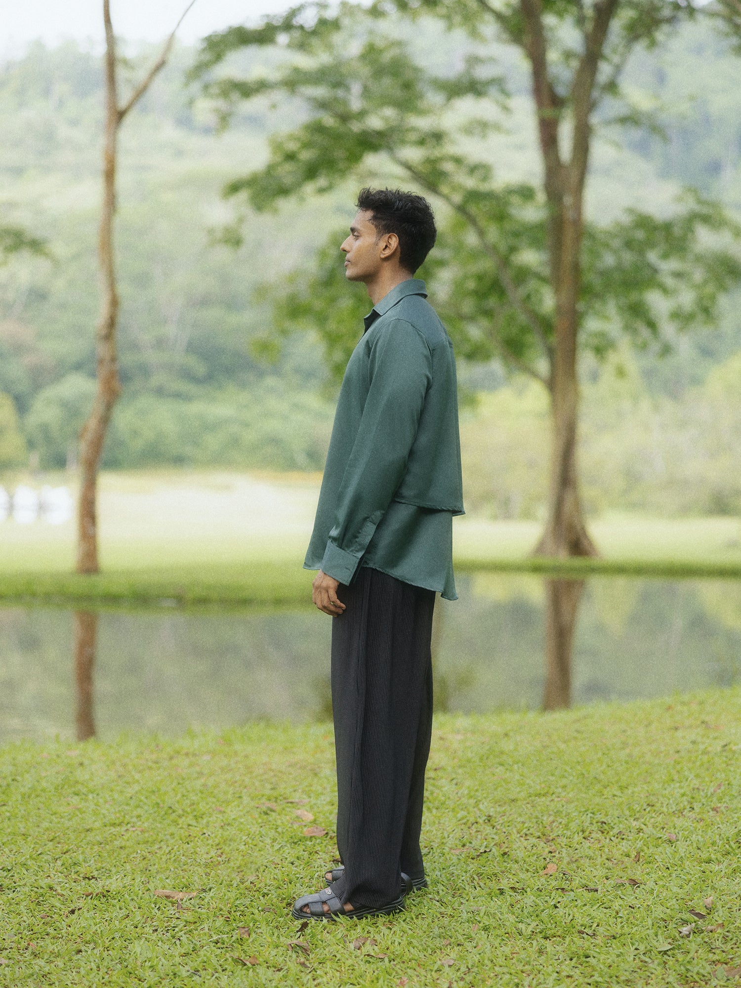 Regular collar double layer shirt - Image 4