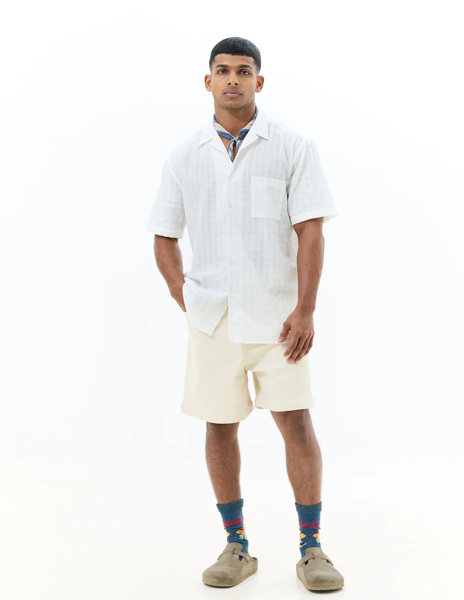 Regular fit patch pocket shirt