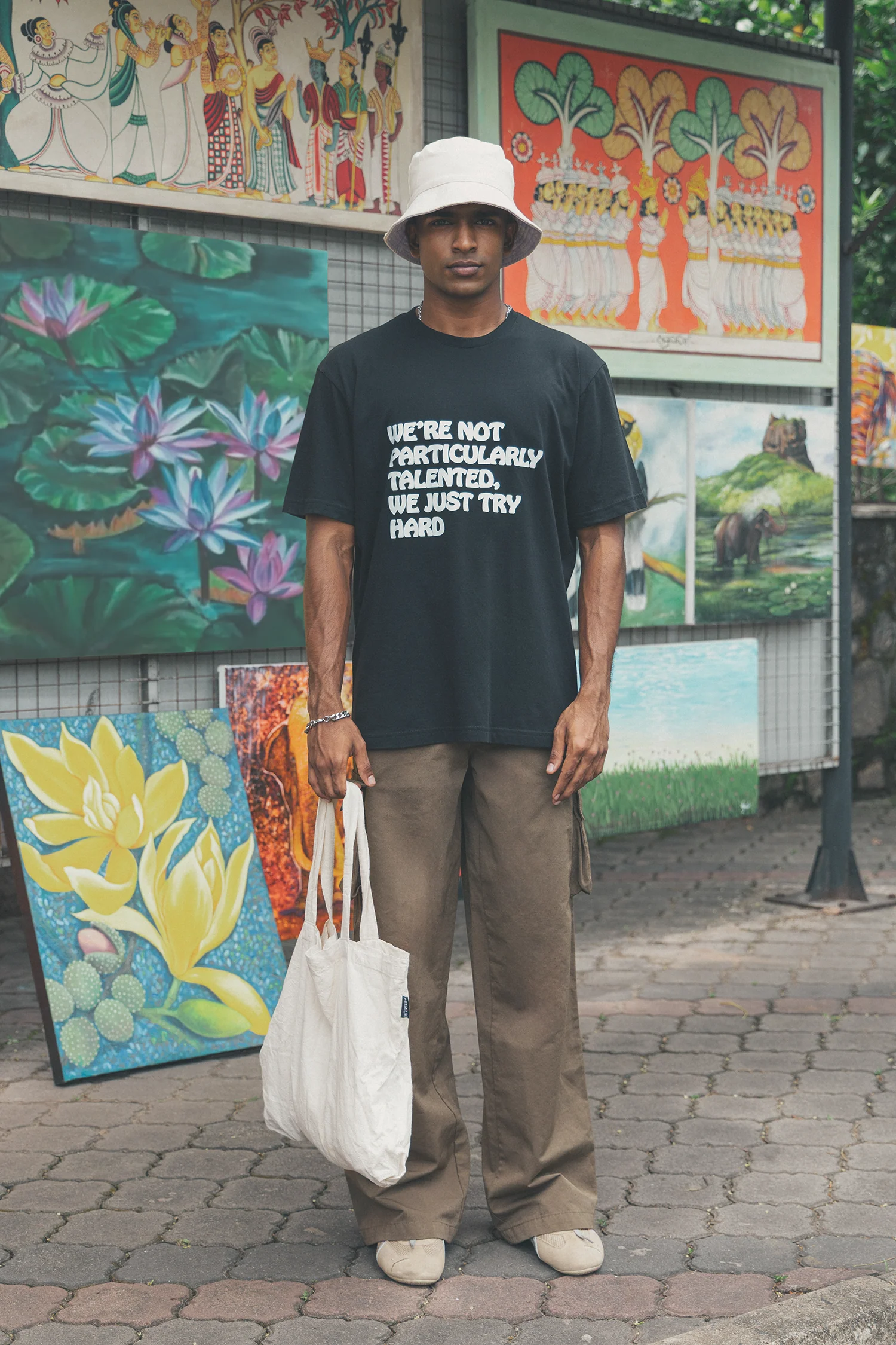 Slogan print t shirt - Image 2