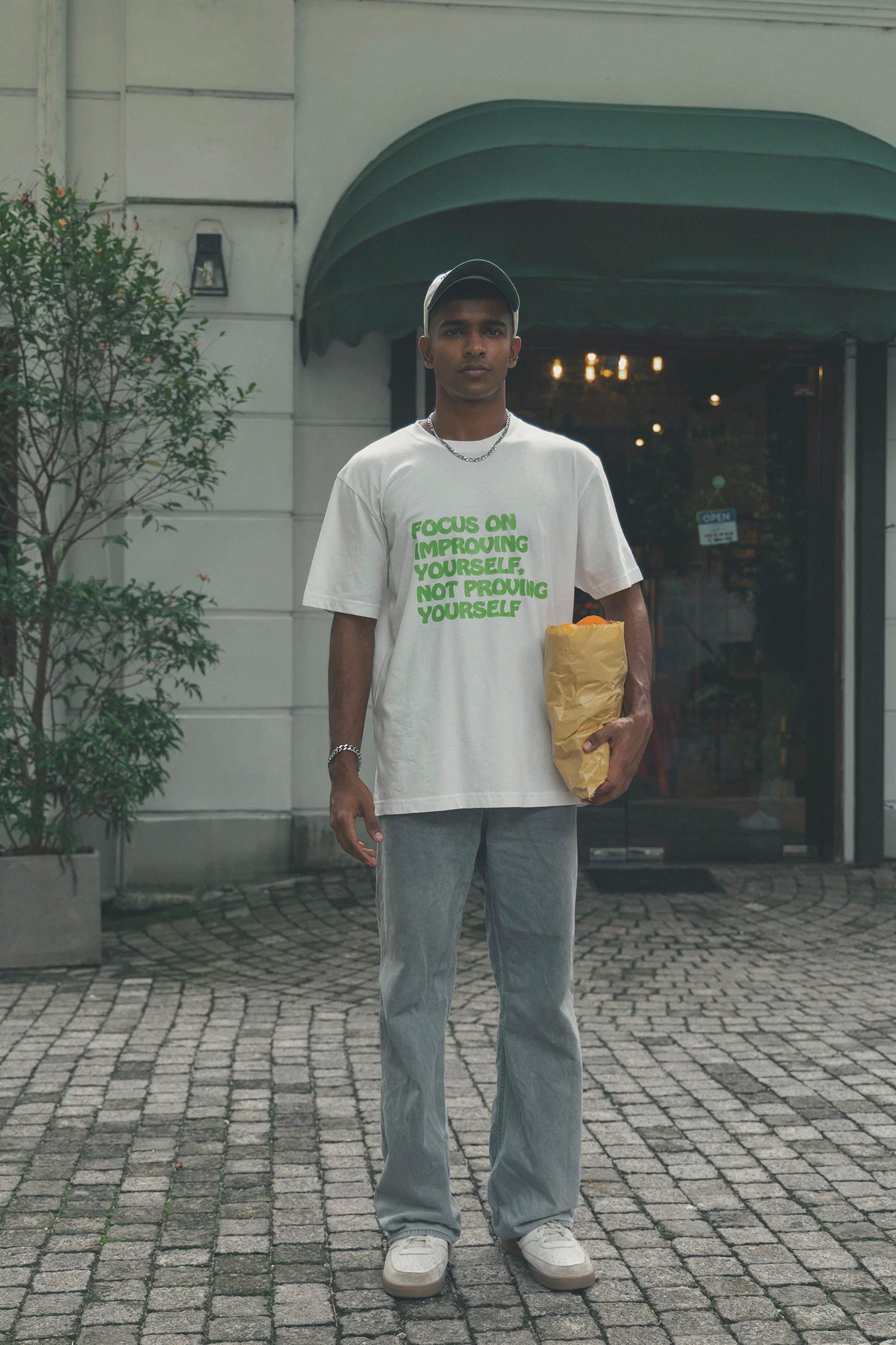 Slogan print t shirt - Image 2