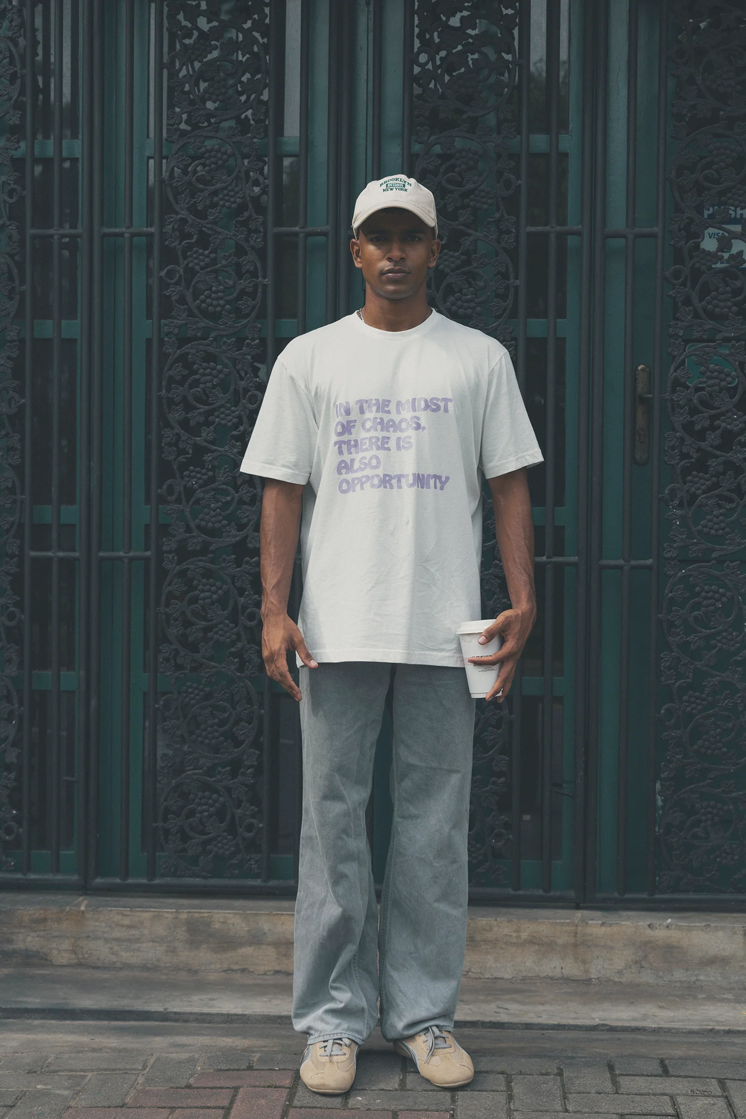Slogan print t shirt - Image 2