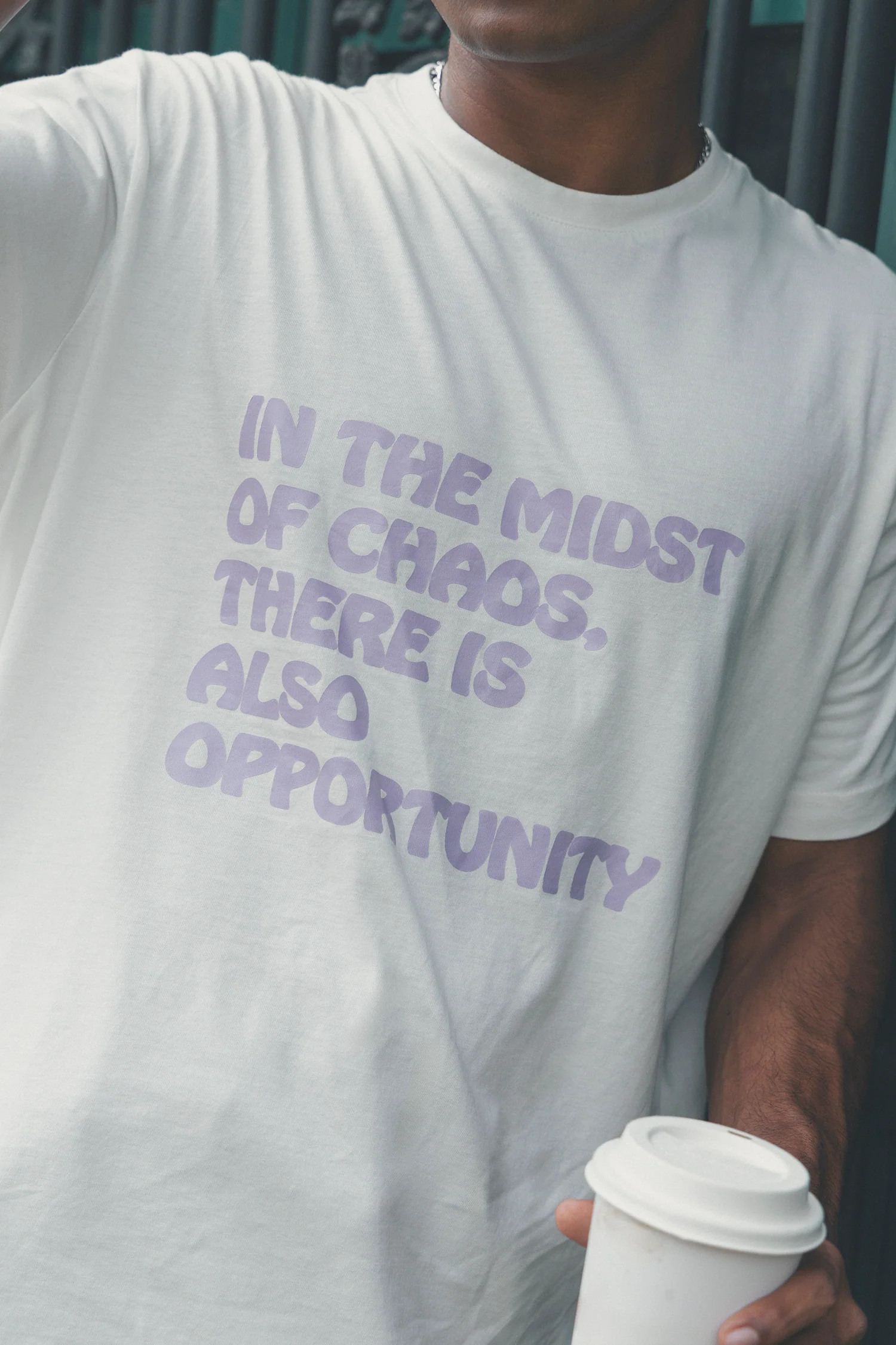 Slogan print t shirt - Image 3