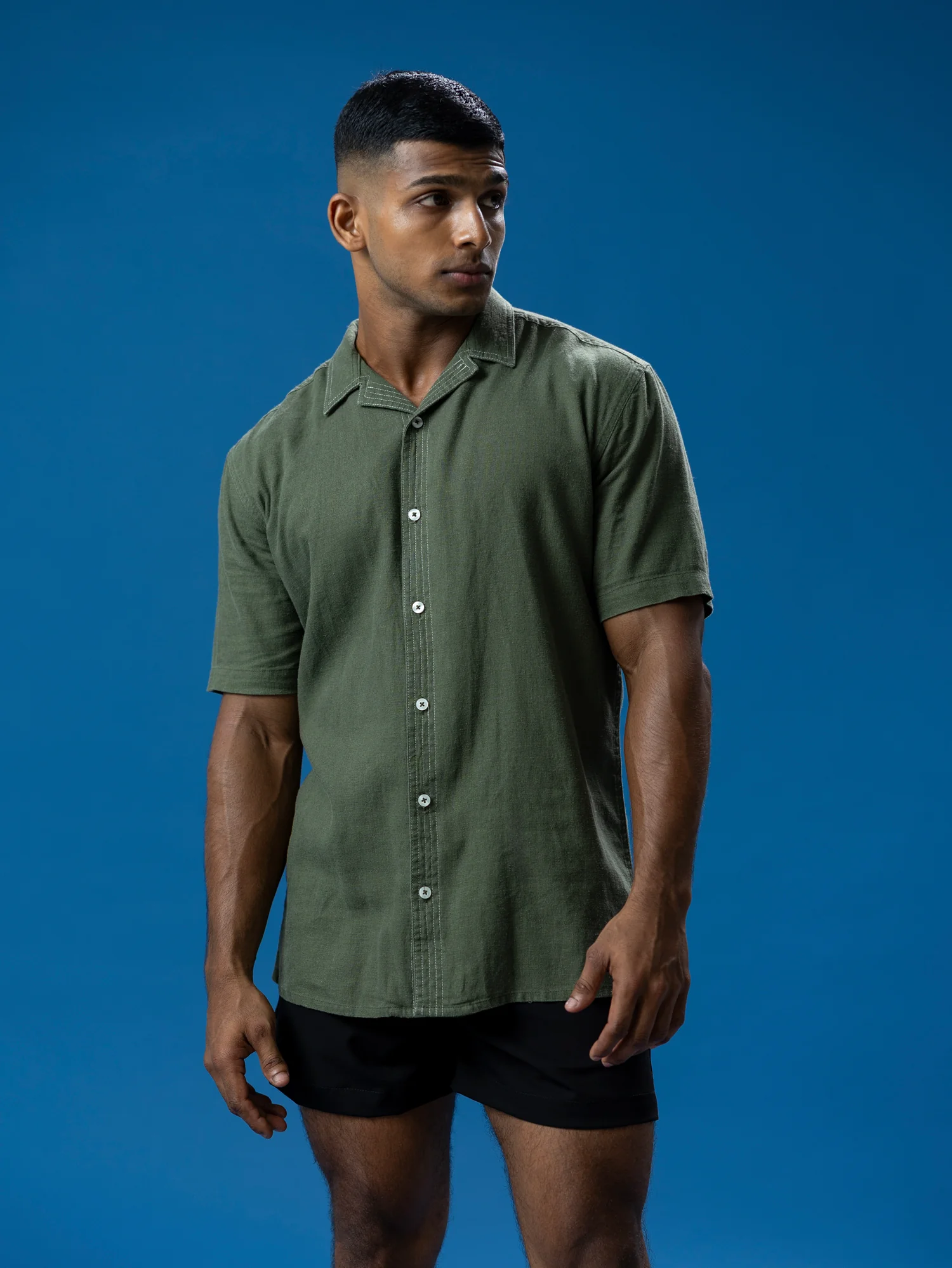 Regular fit stitch line detailed shirt - Image 5