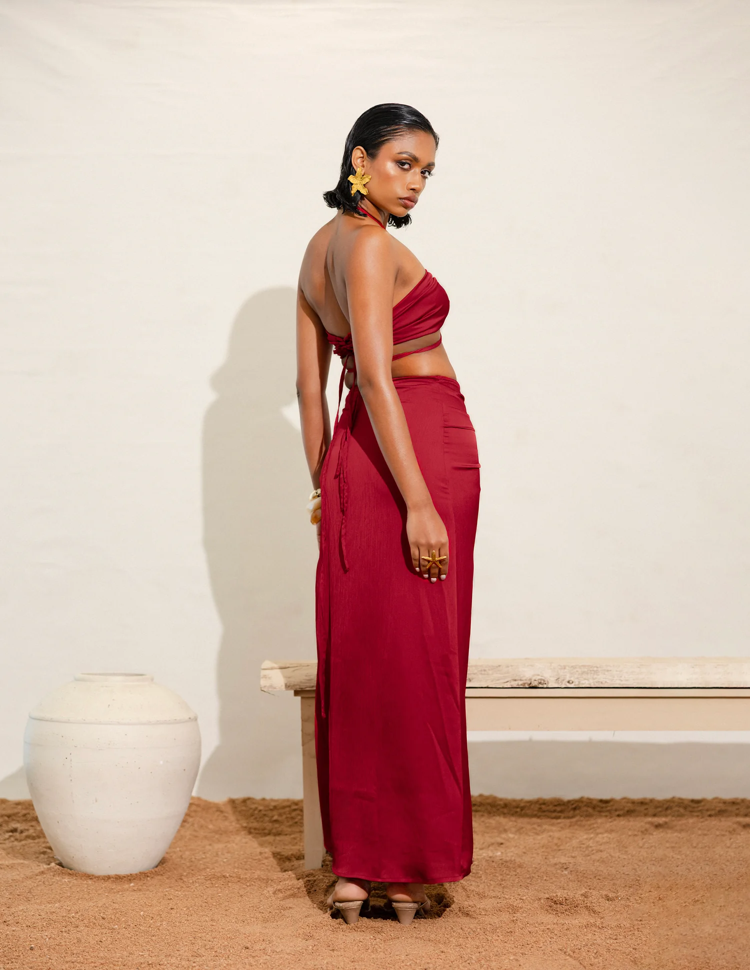 Ruched Detailed Maxi Skirt - Image 4