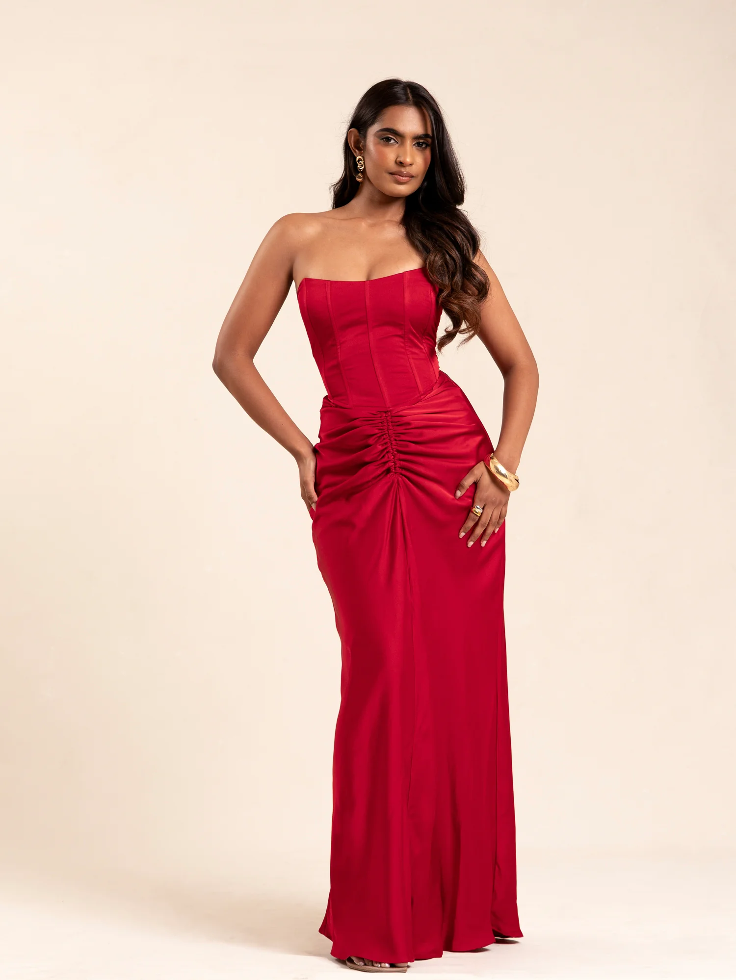 Ruched Detailed Maxi Skirt - Image 4