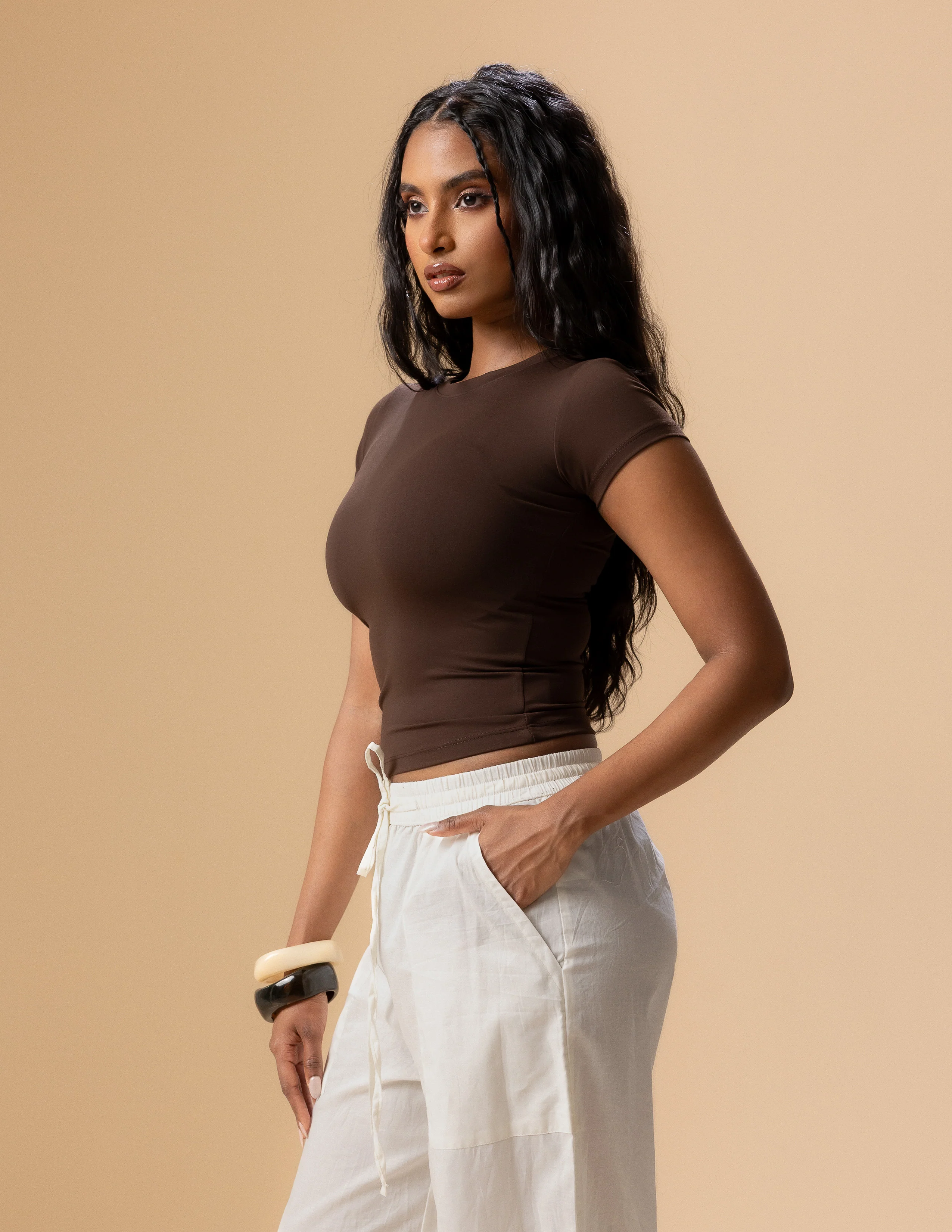 Rue High Neck Fitted Top - Image 3