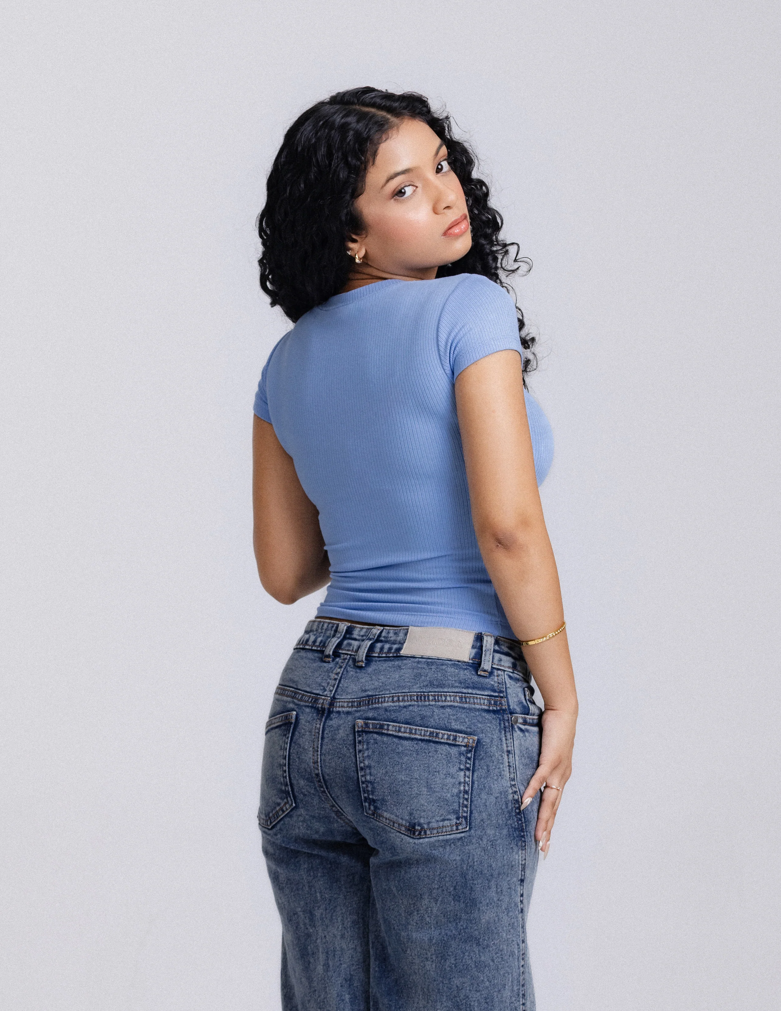 Rue High Neck Fitted Top - Image 3