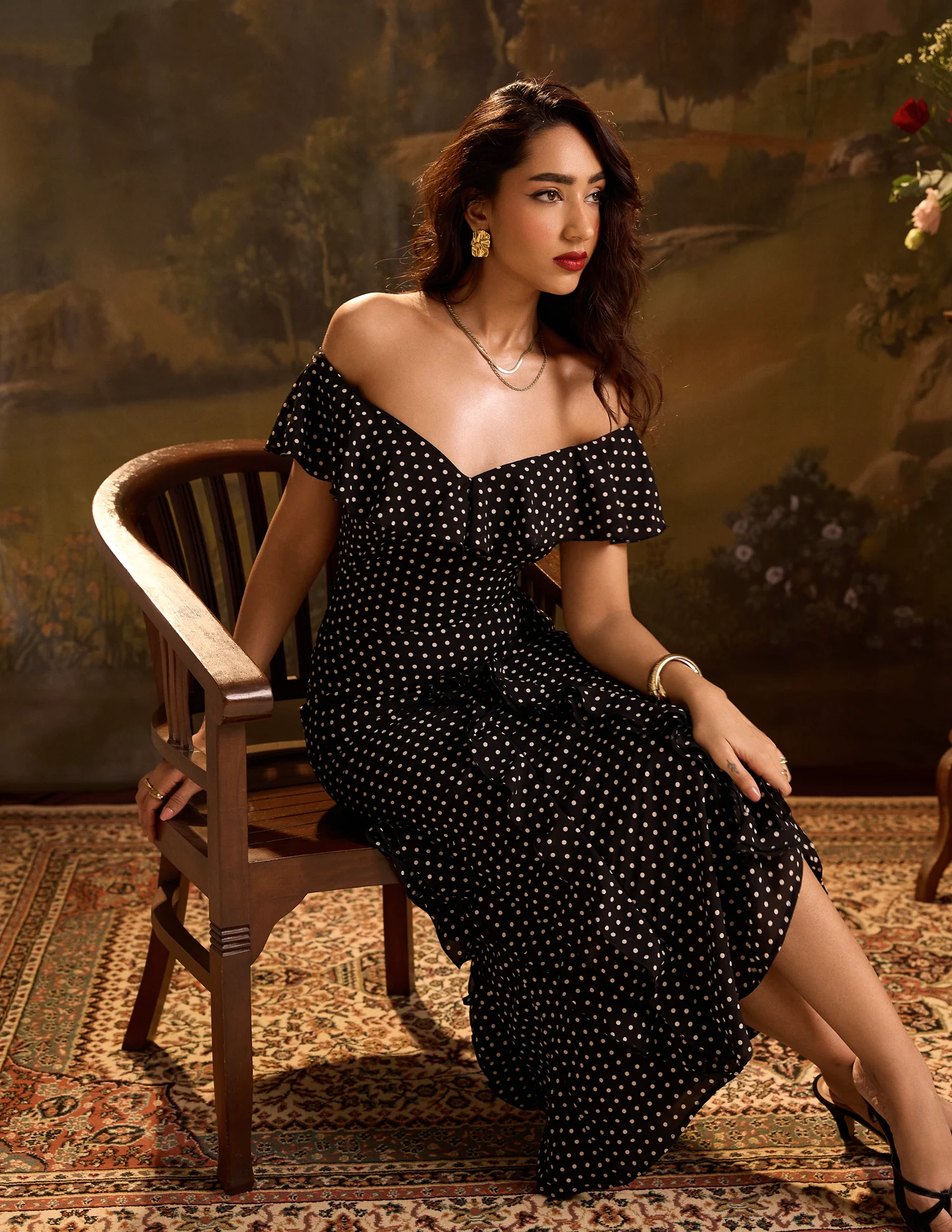 Ruffle Detail Maxi Dress - Image 2