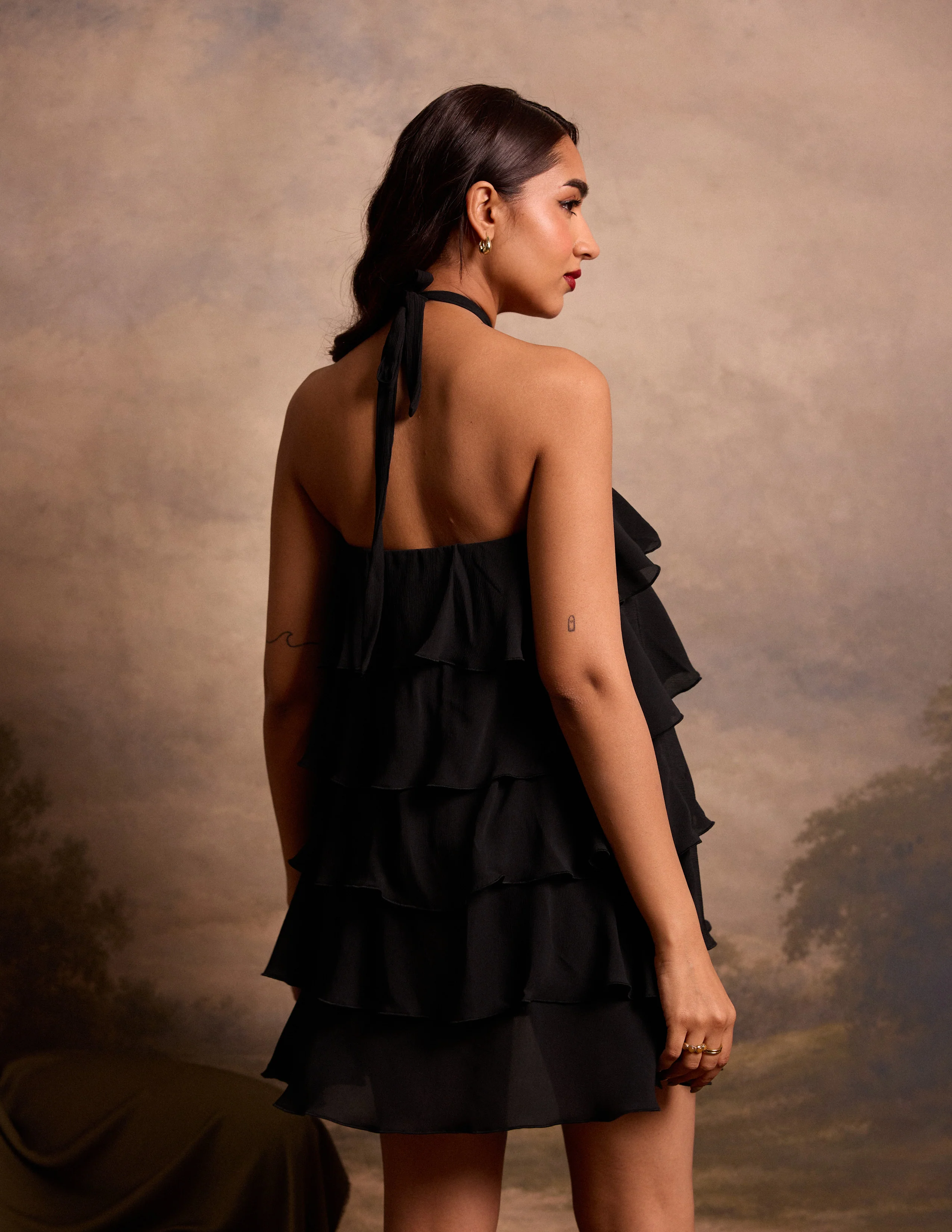 Ruffle Detail Mini Dress - Image 3