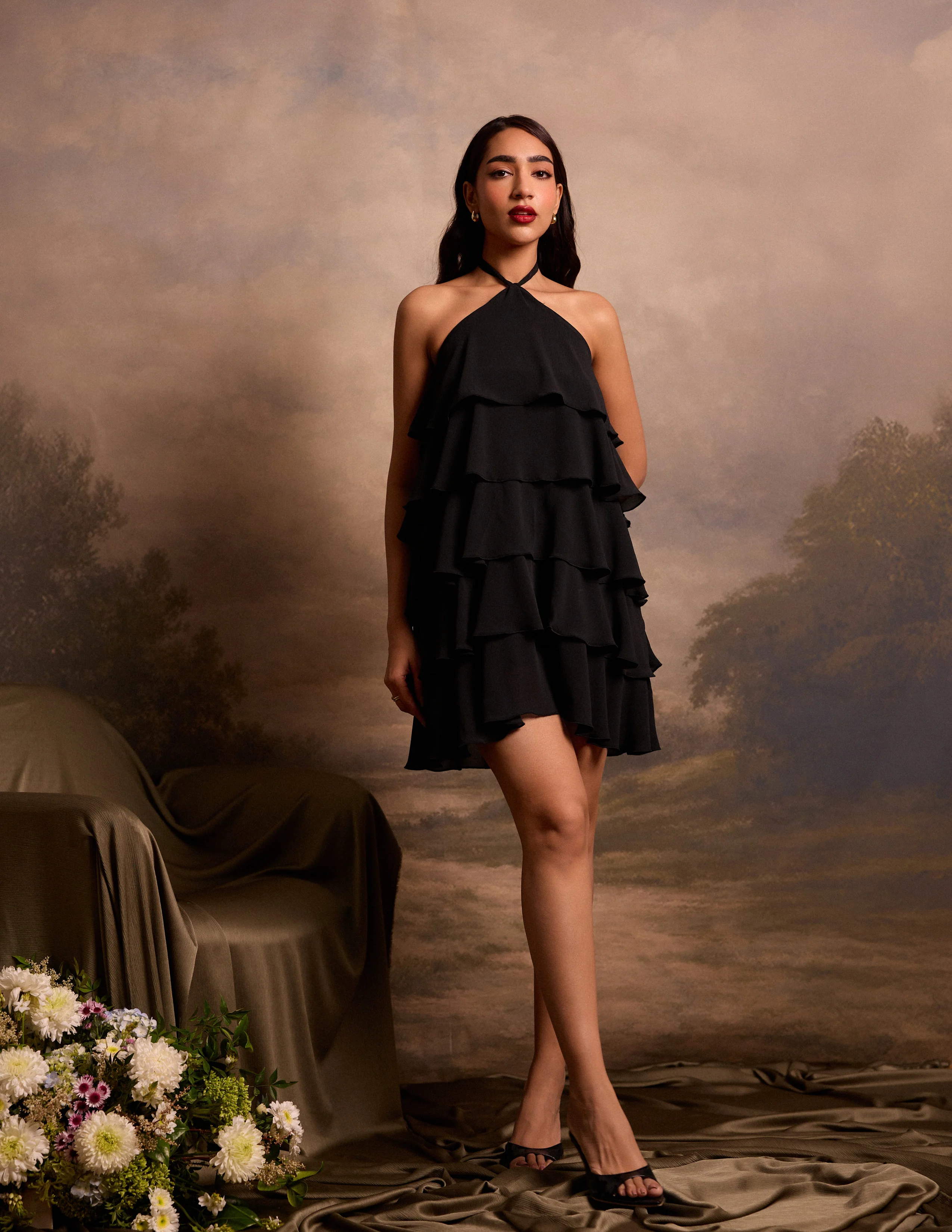 Ruffle Detail Mini Dress - Image 4