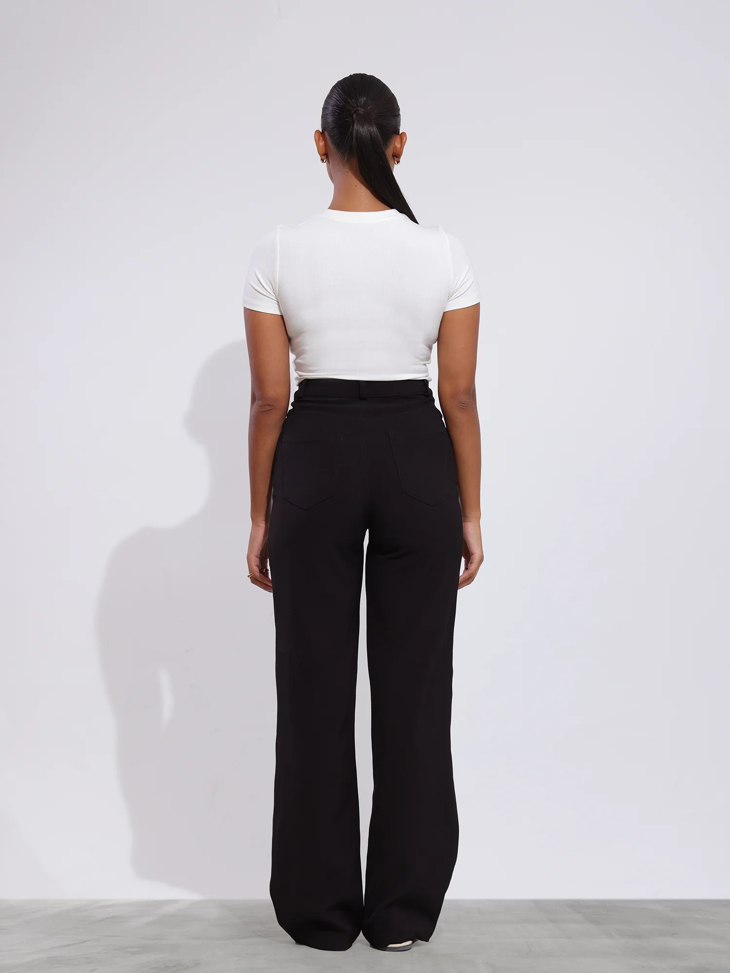 Sage High Neck Fitted Crop Top - Image 3