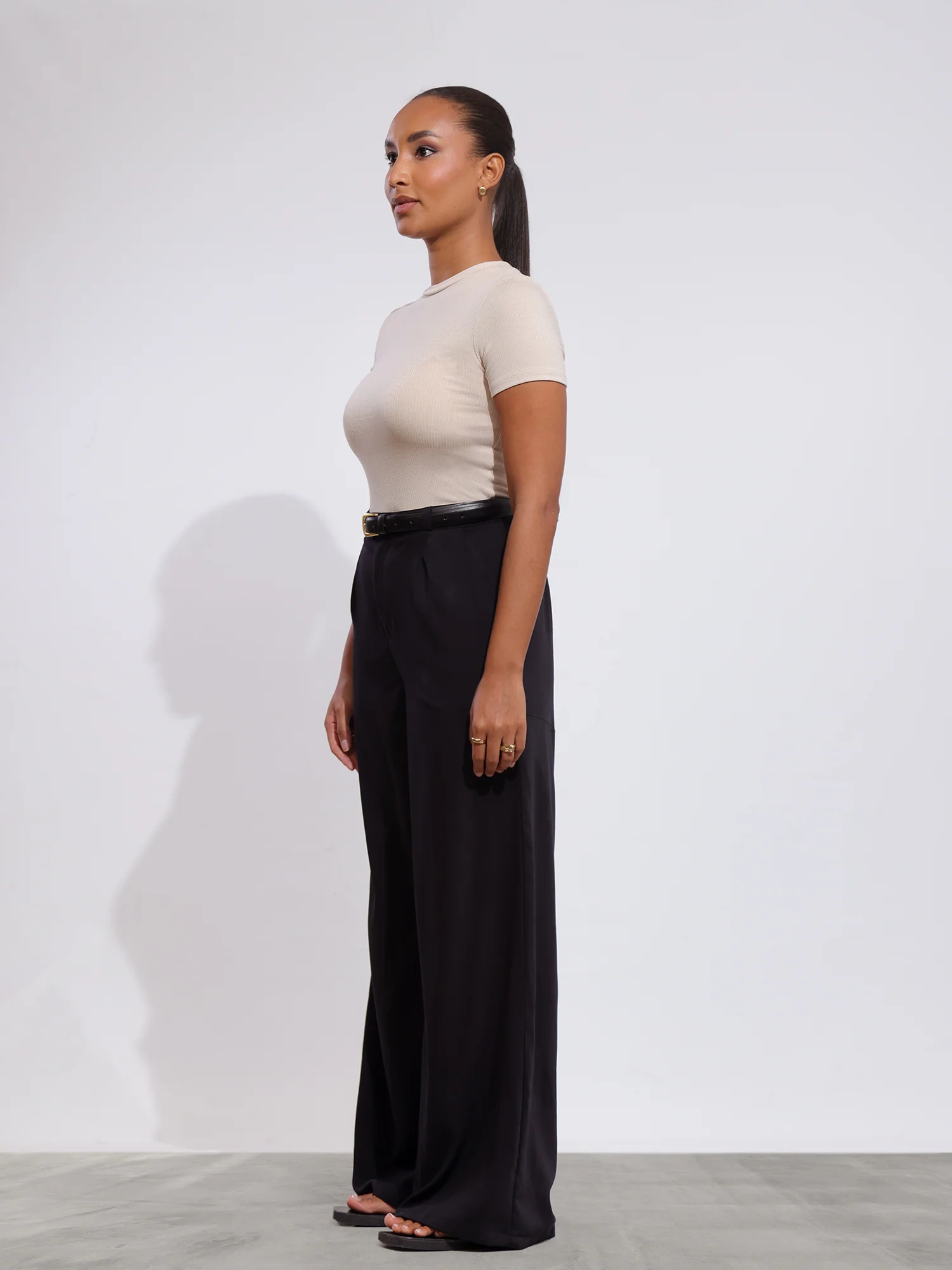 Sage High Neck Fitted Crop Top - Image 3