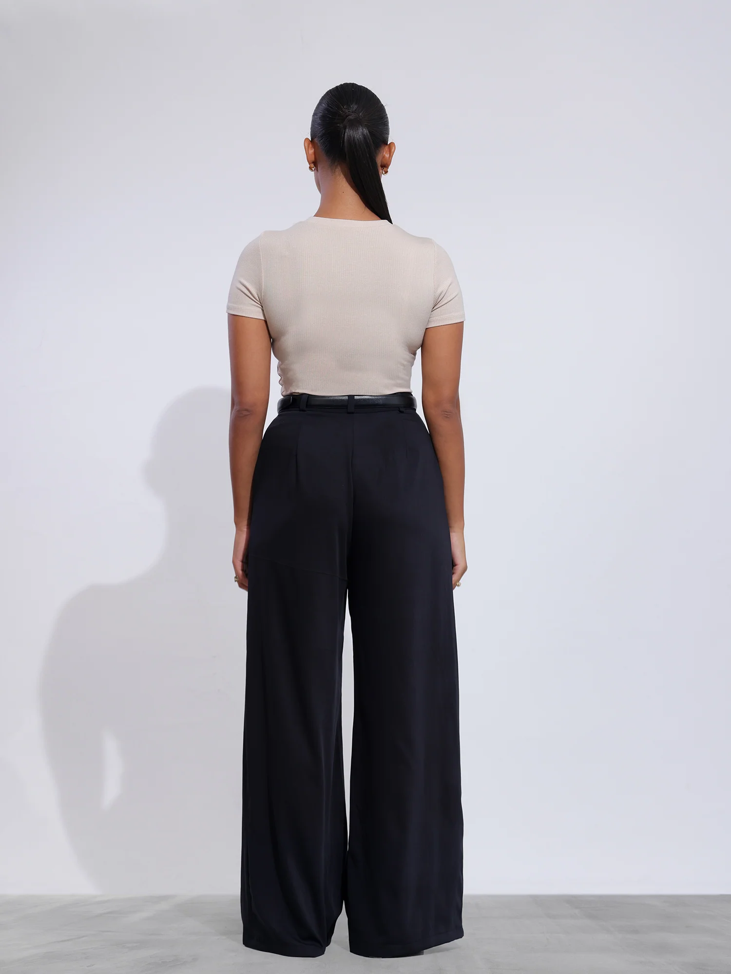 Sage High Neck Fitted Crop Top - Image 4
