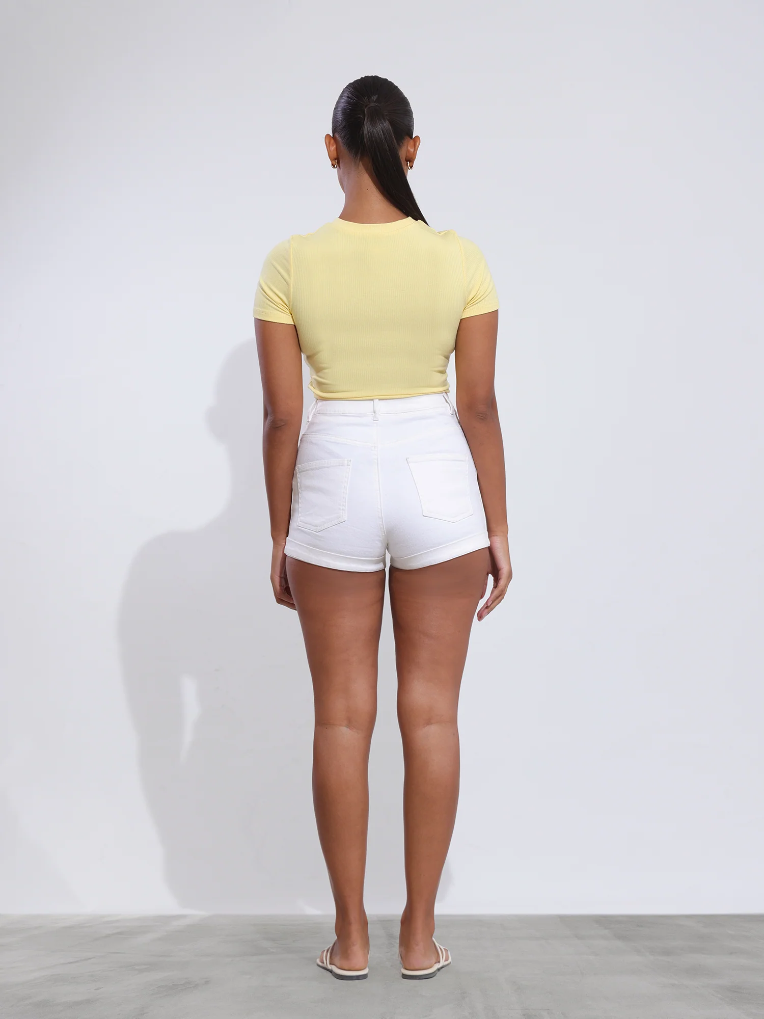 Sage High Neck Fitted Crop Top - Image 3