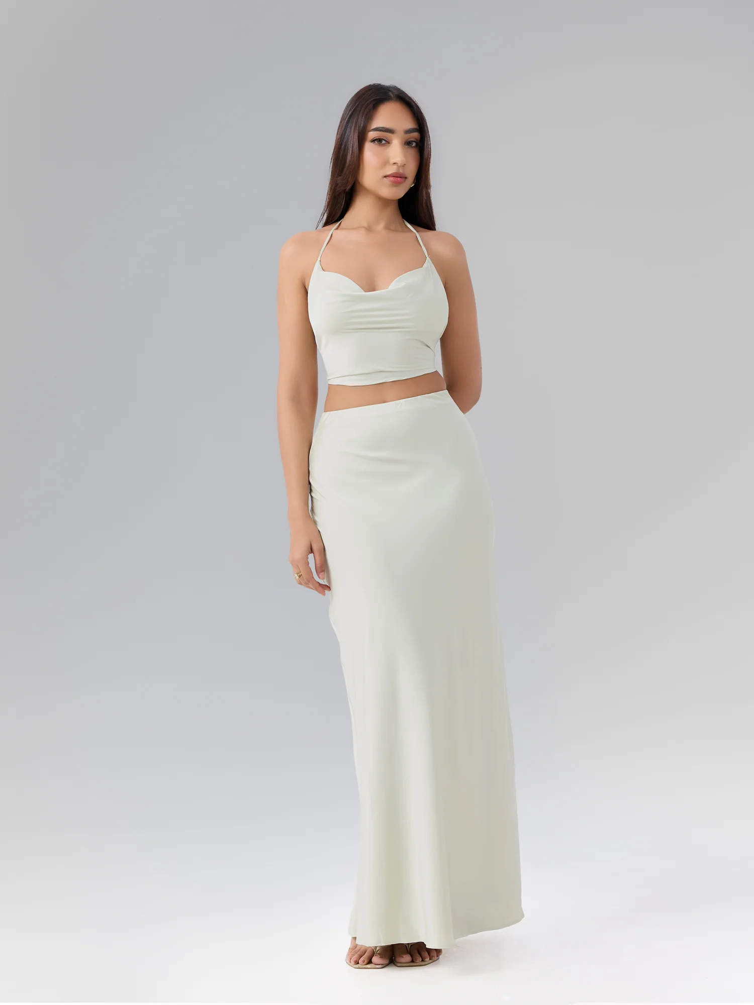 Satin Bias Skirt