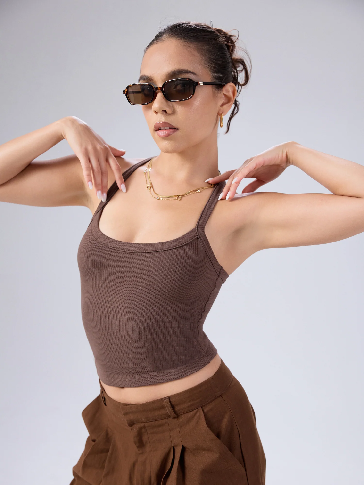 Shae Halter Neck Sleeveless Fitted Top - Image 5