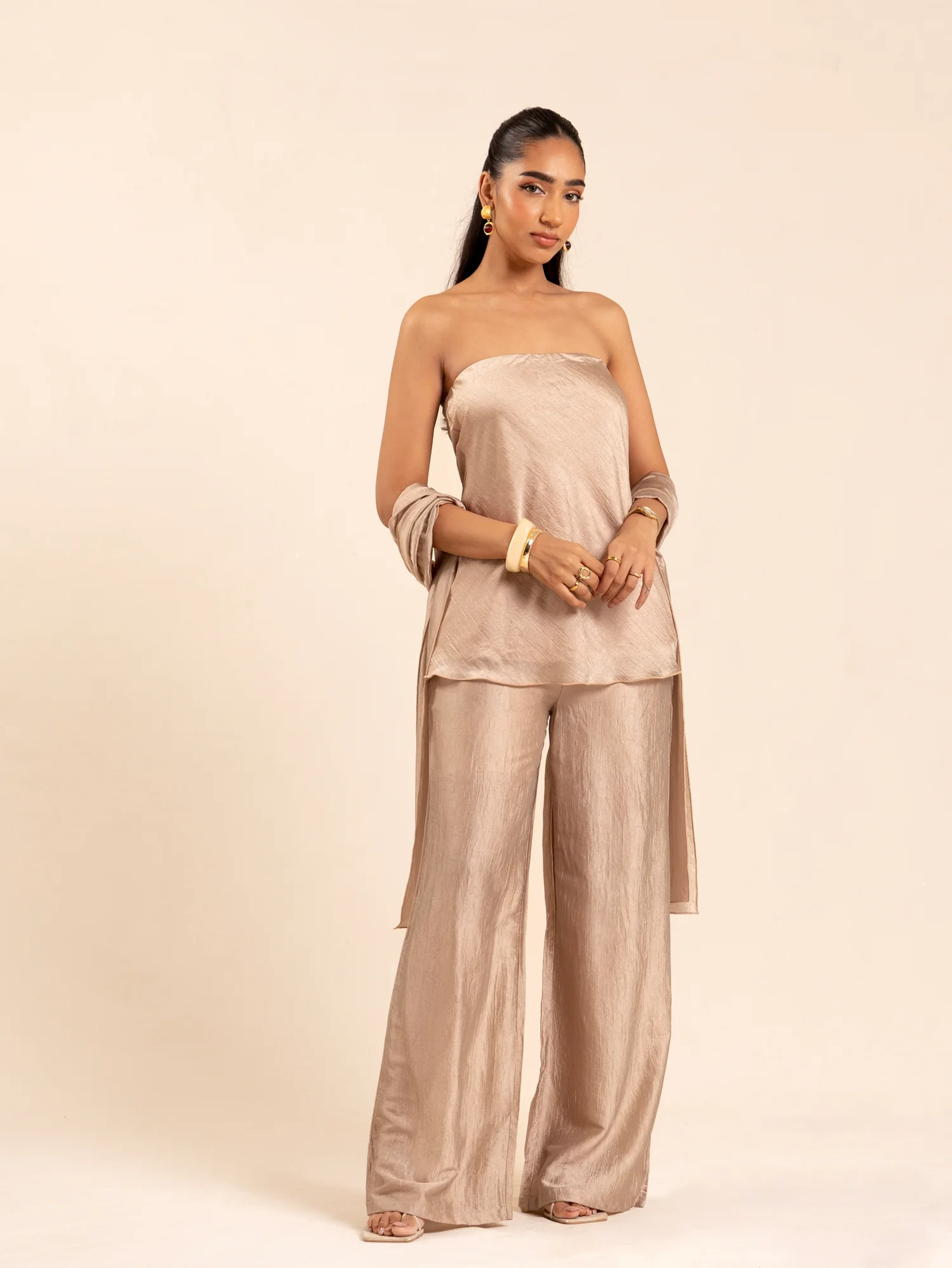 Shawl Detailed Tube Top - Image 5