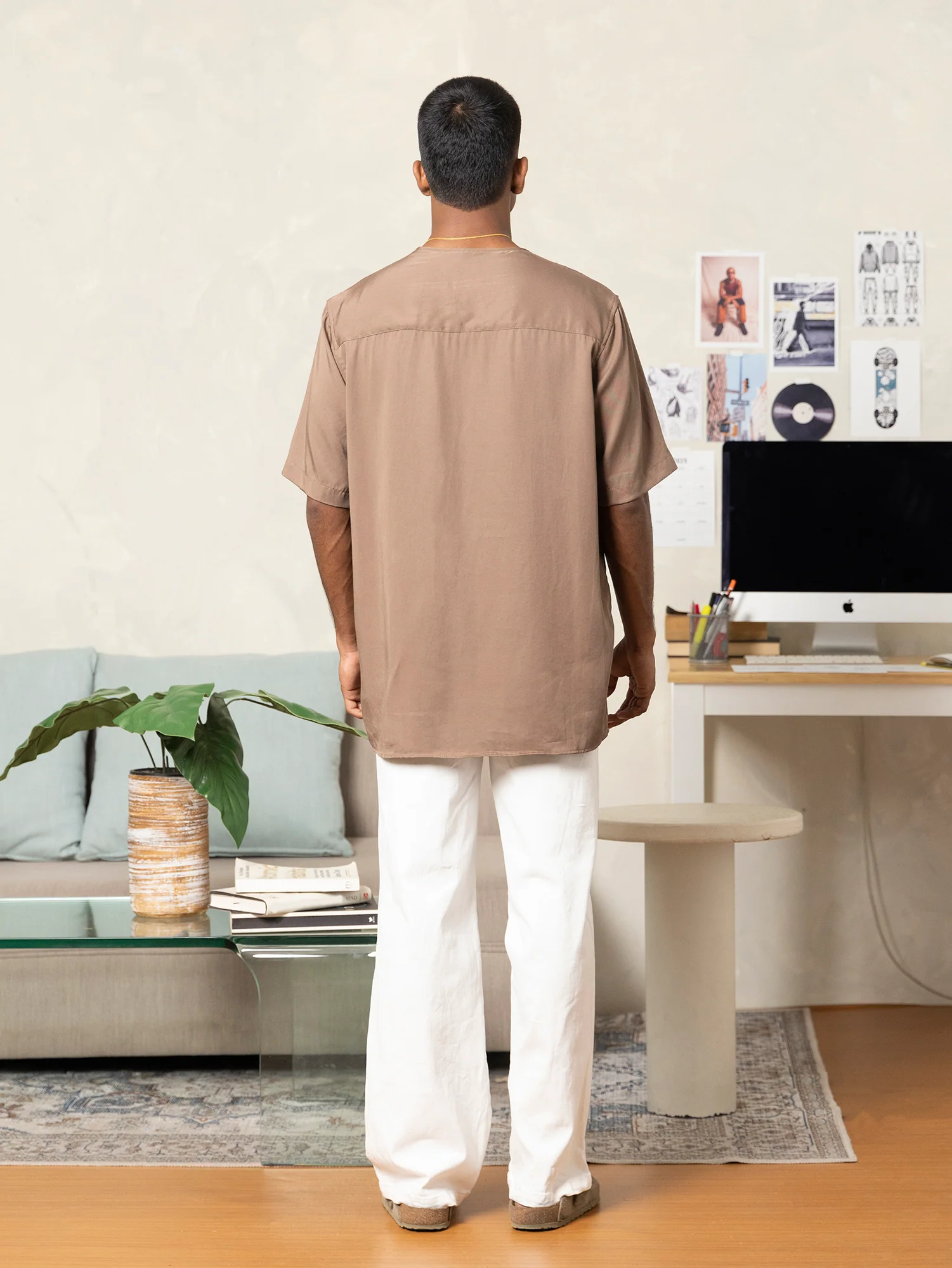 Short sleeve baseball collar shirt - Image 4
