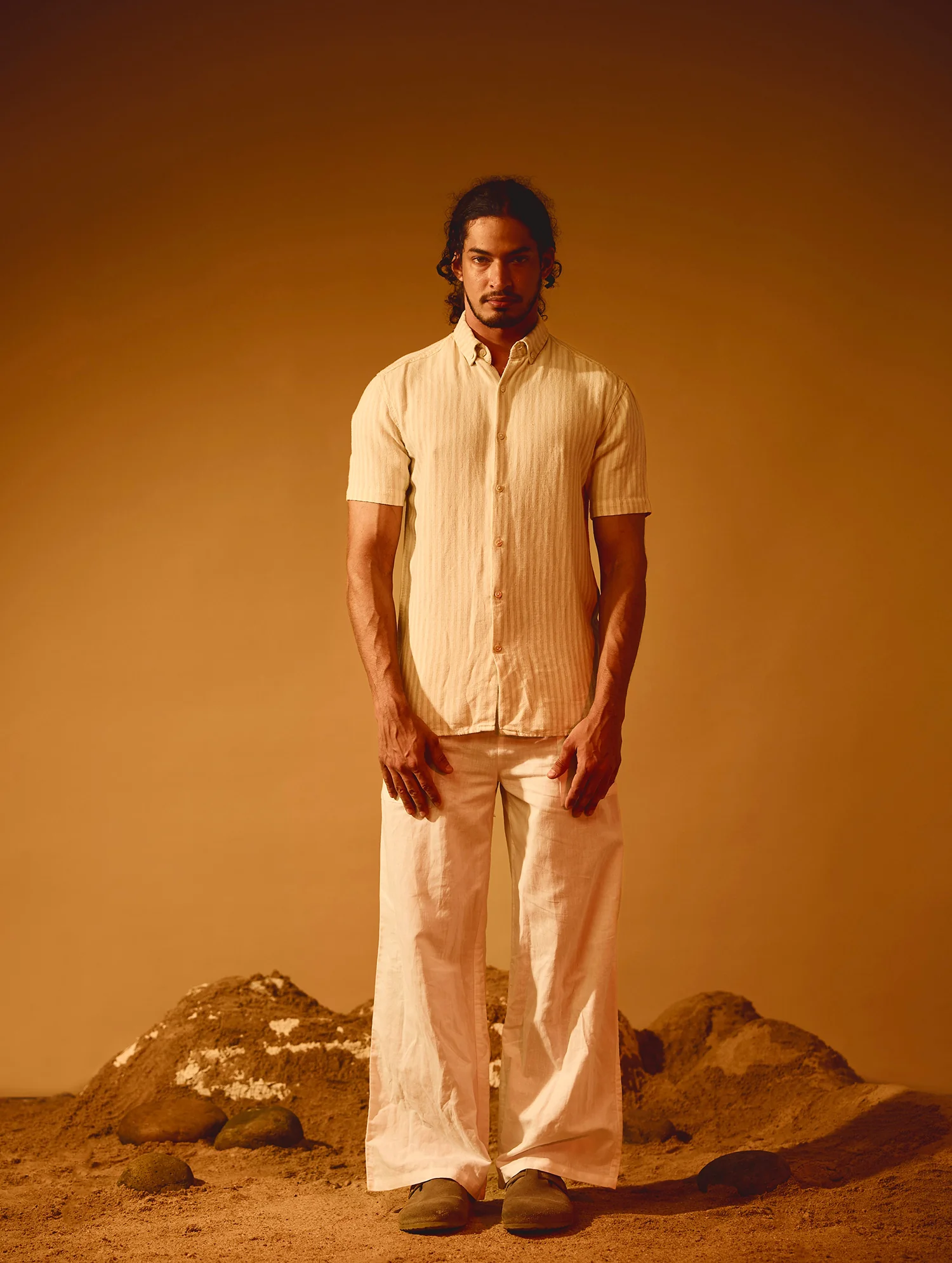 Stripe Detailed Button Down Slim Fit Shirt