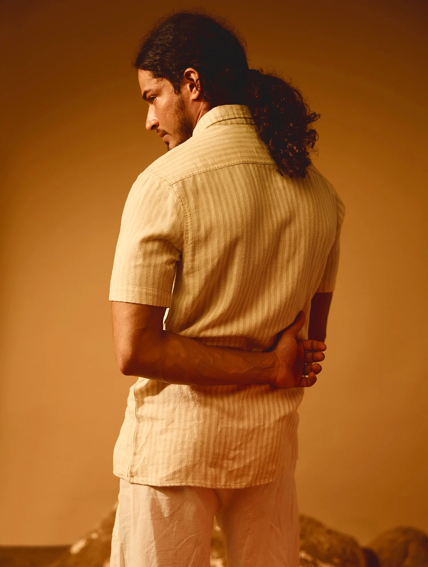 Stripe Detailed Button Down Slim Fit Shirt - Image 6