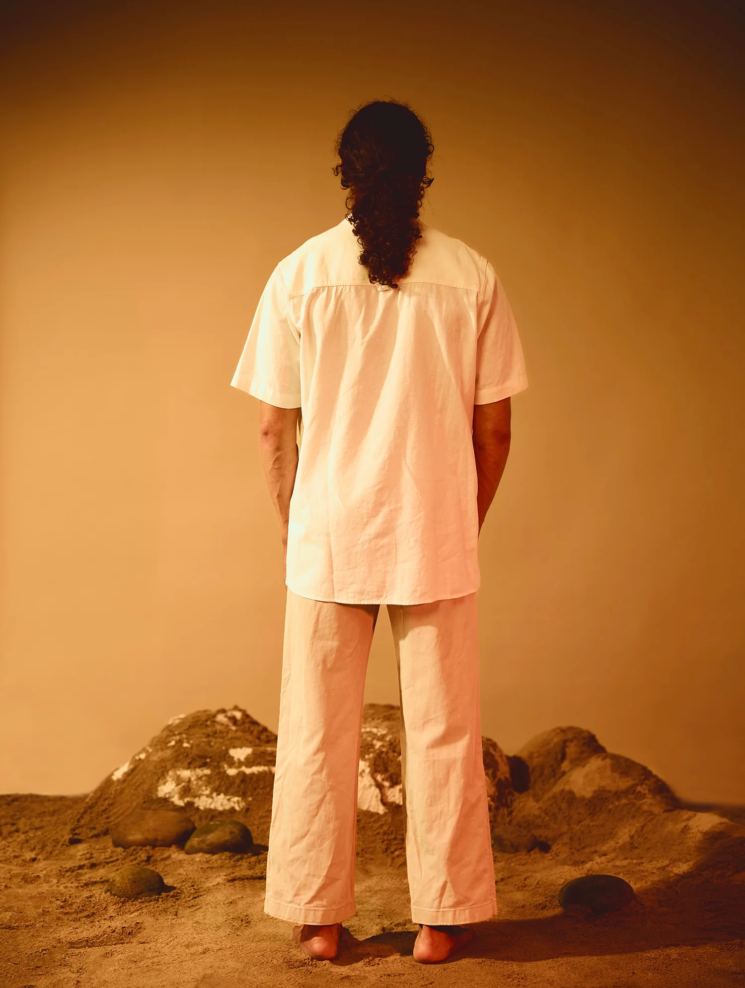 Short Sleeve Cut and Sew Detailed Oversize Shirt - Image 4