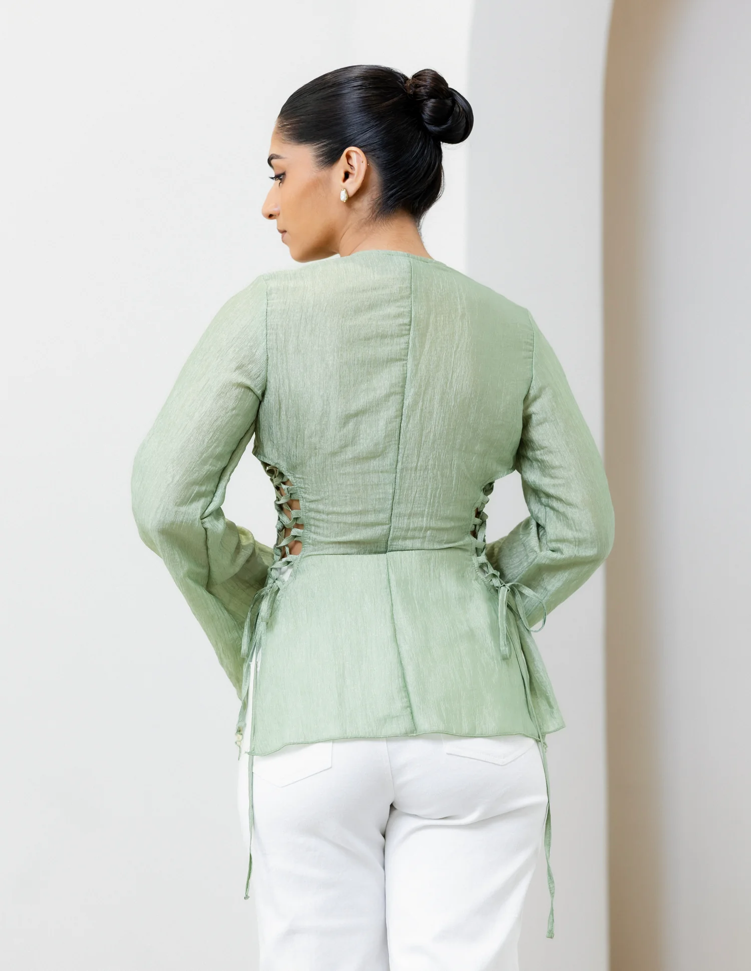Side Tie Up Cut Out Top - Image 3