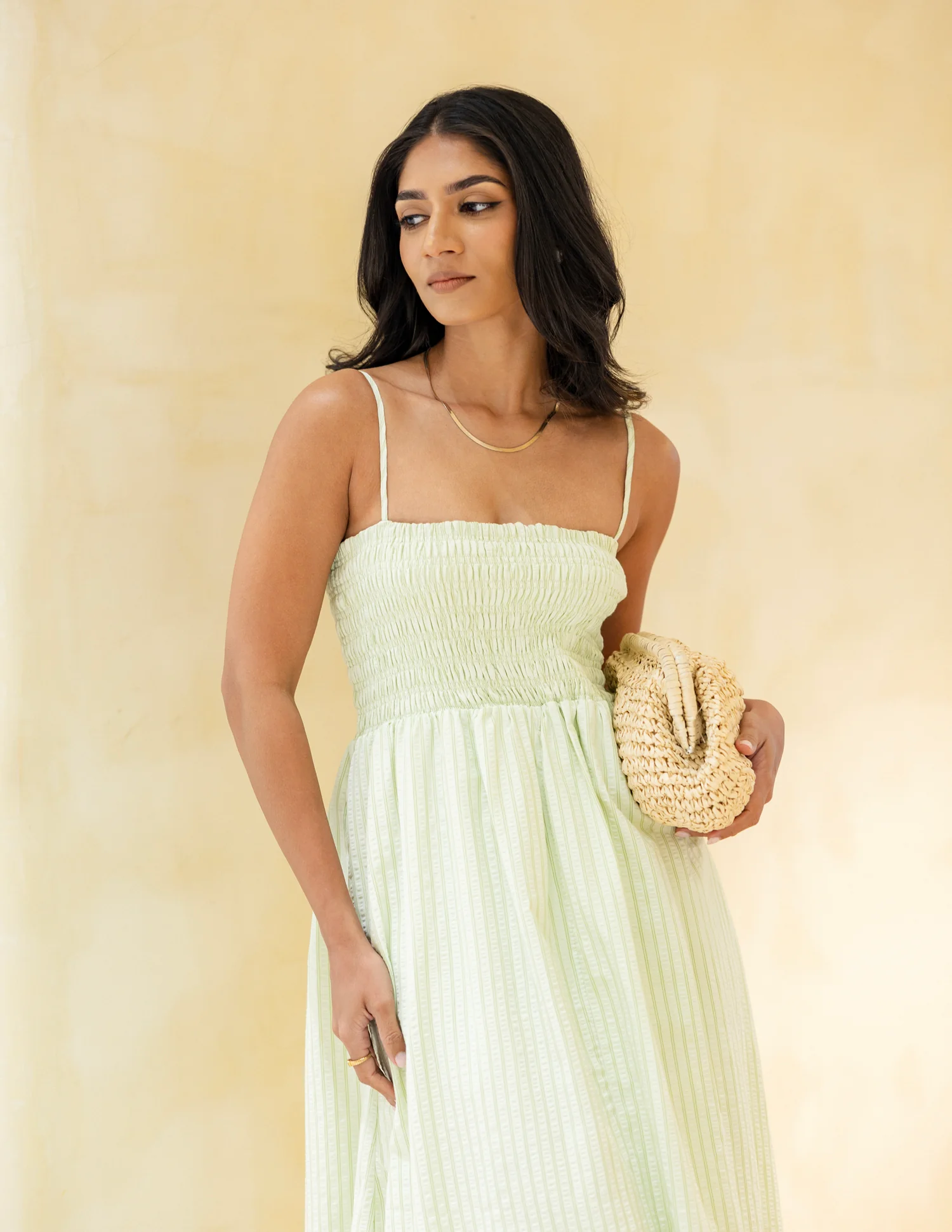 Smocking Detail Maxi Dress - Image 2