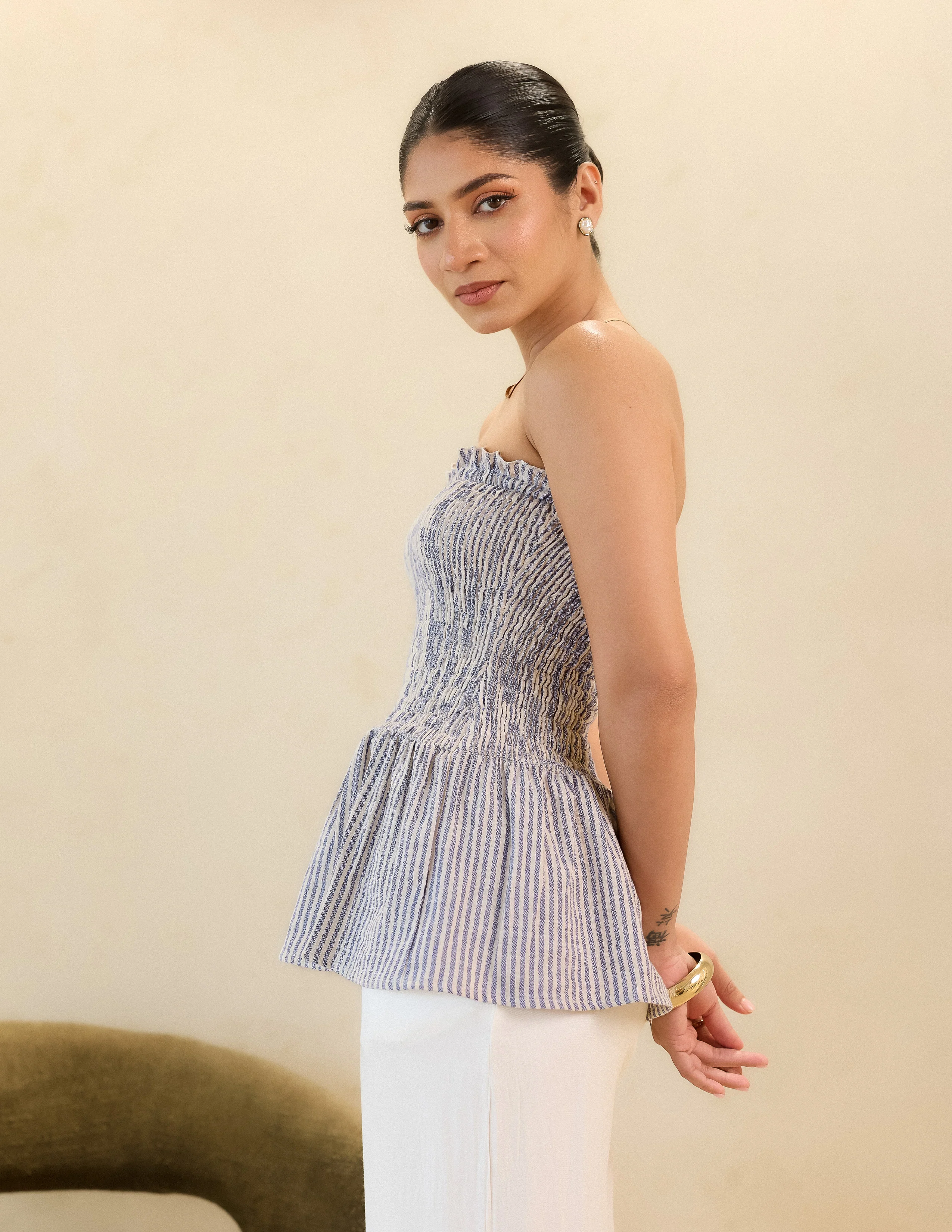 Smocking Detail Tube Top - Image 3