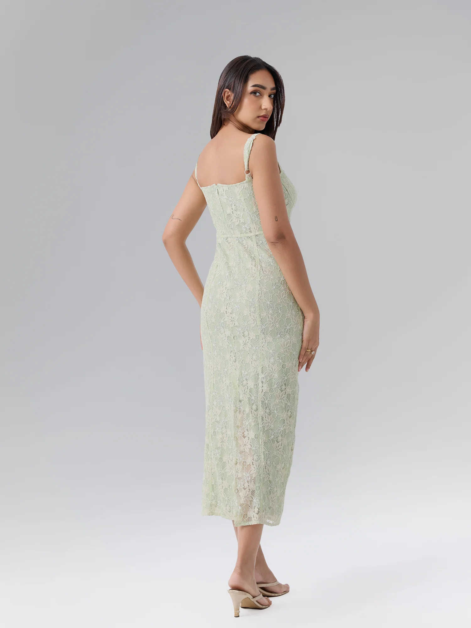 Thick Strap Lace Dress - Image 3