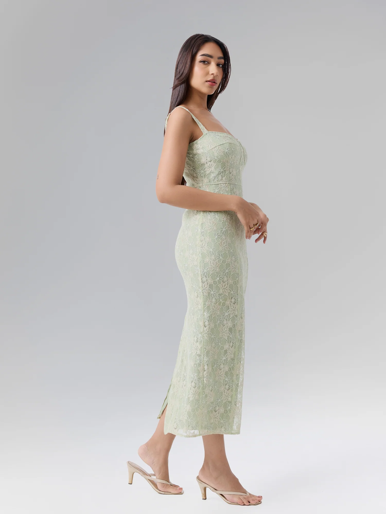 Thick Strap Lace Dress - Image 4