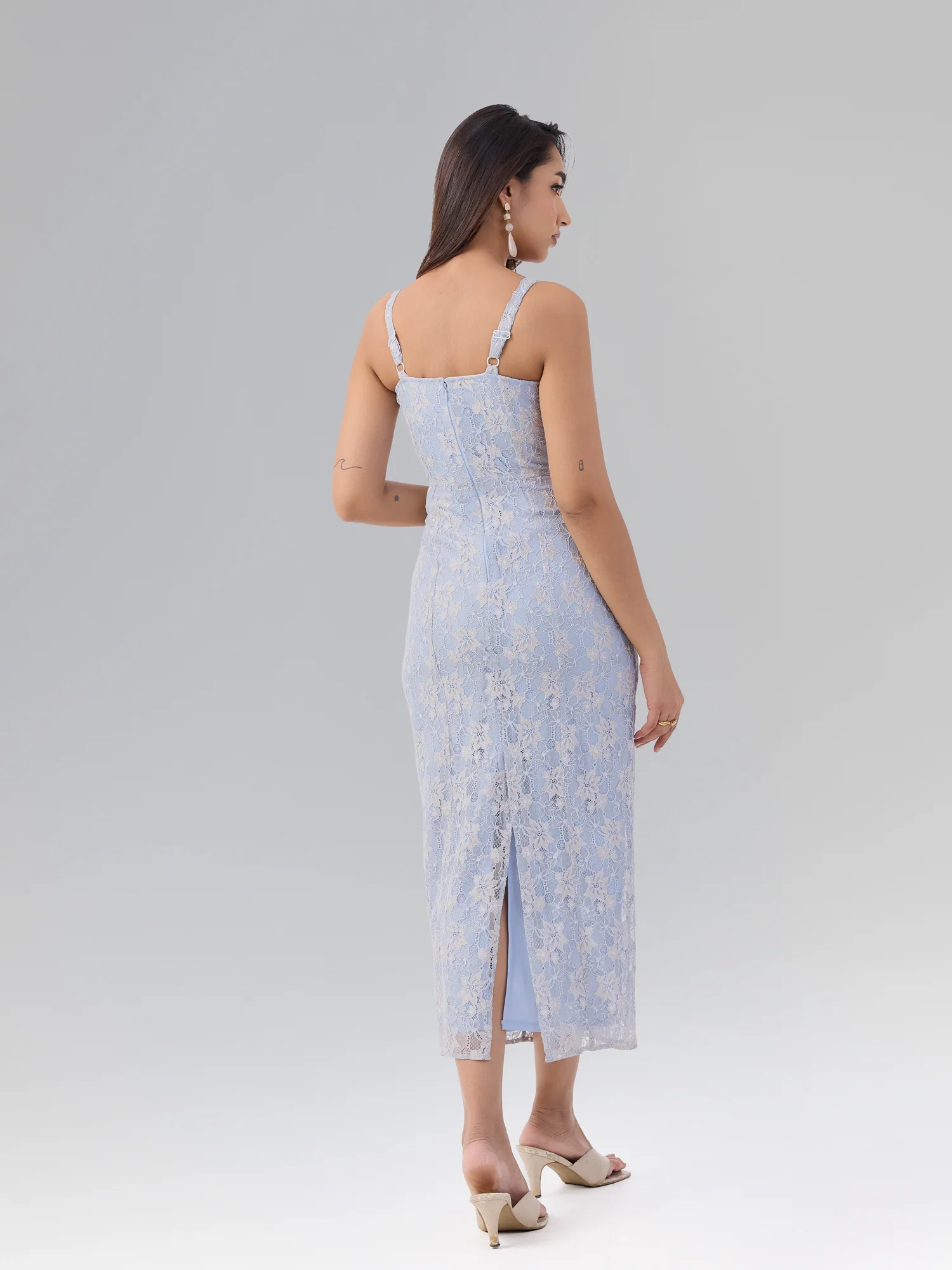 Thick Strap Lace Dress - Image 3
